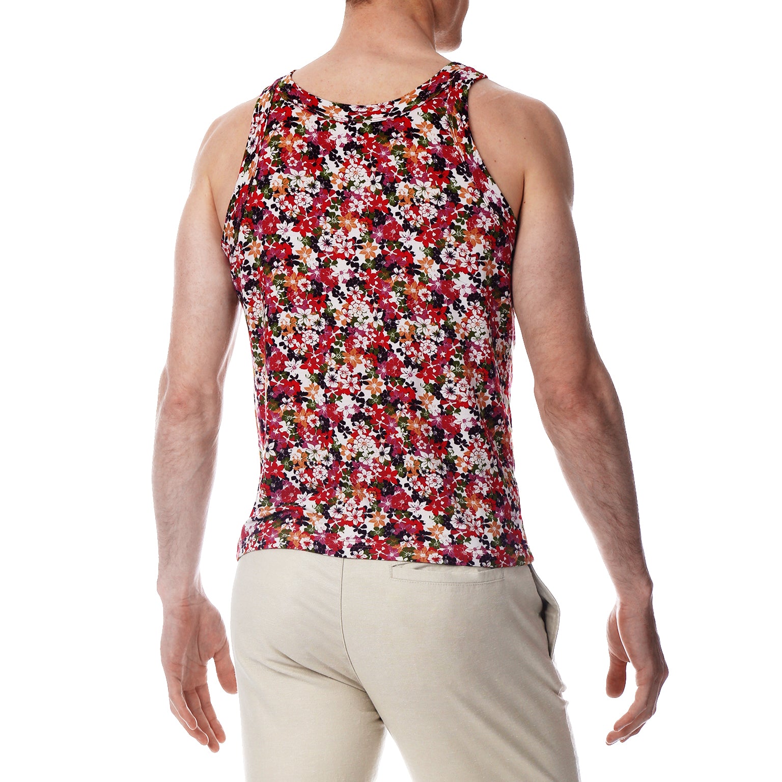 Pink Camelia Print Roxy Tank