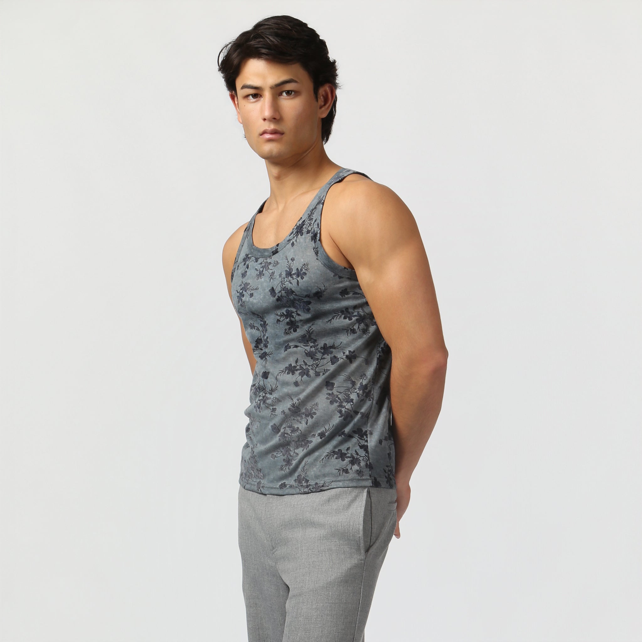 NEW- Lavender Grey Vale Rib Knit Roxy Tank