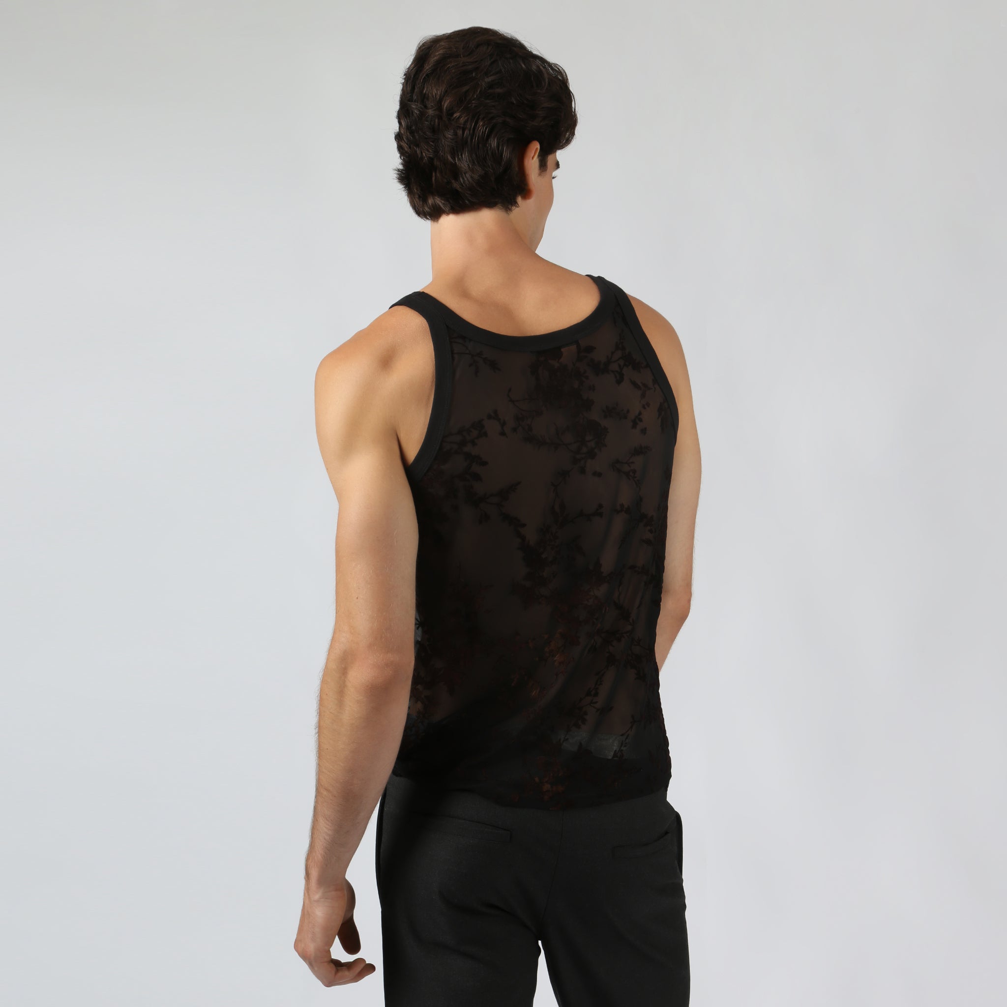 Black Ember Whisper Leaf Tank