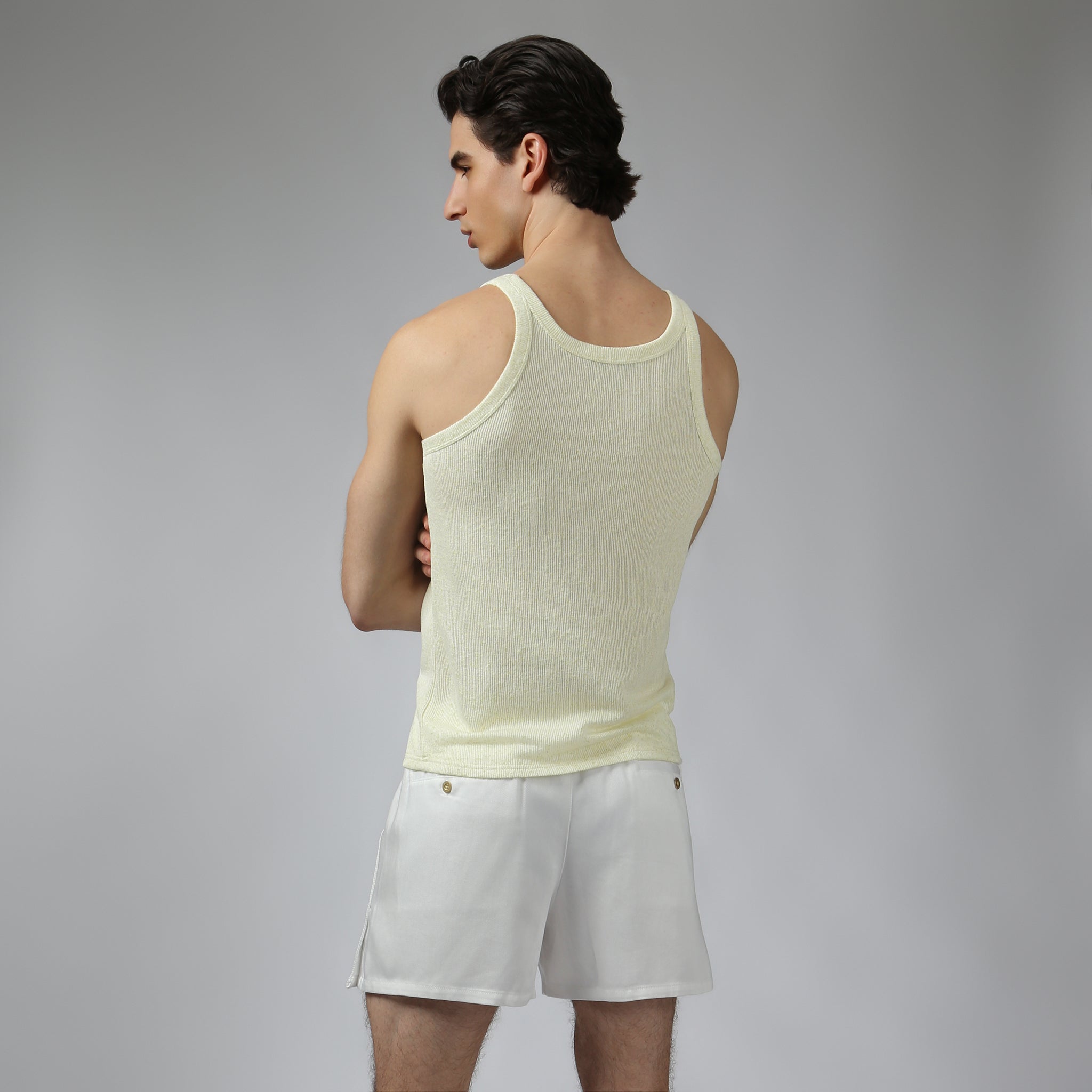 Key Lime Pointillist Roxy Tank - Parke & Ronen