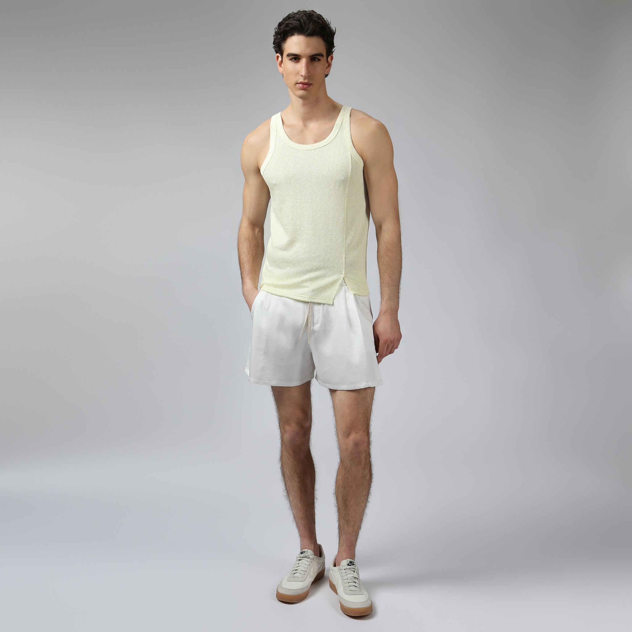 Key Lime Pointillist Roxy Tank - Parke & Ronen