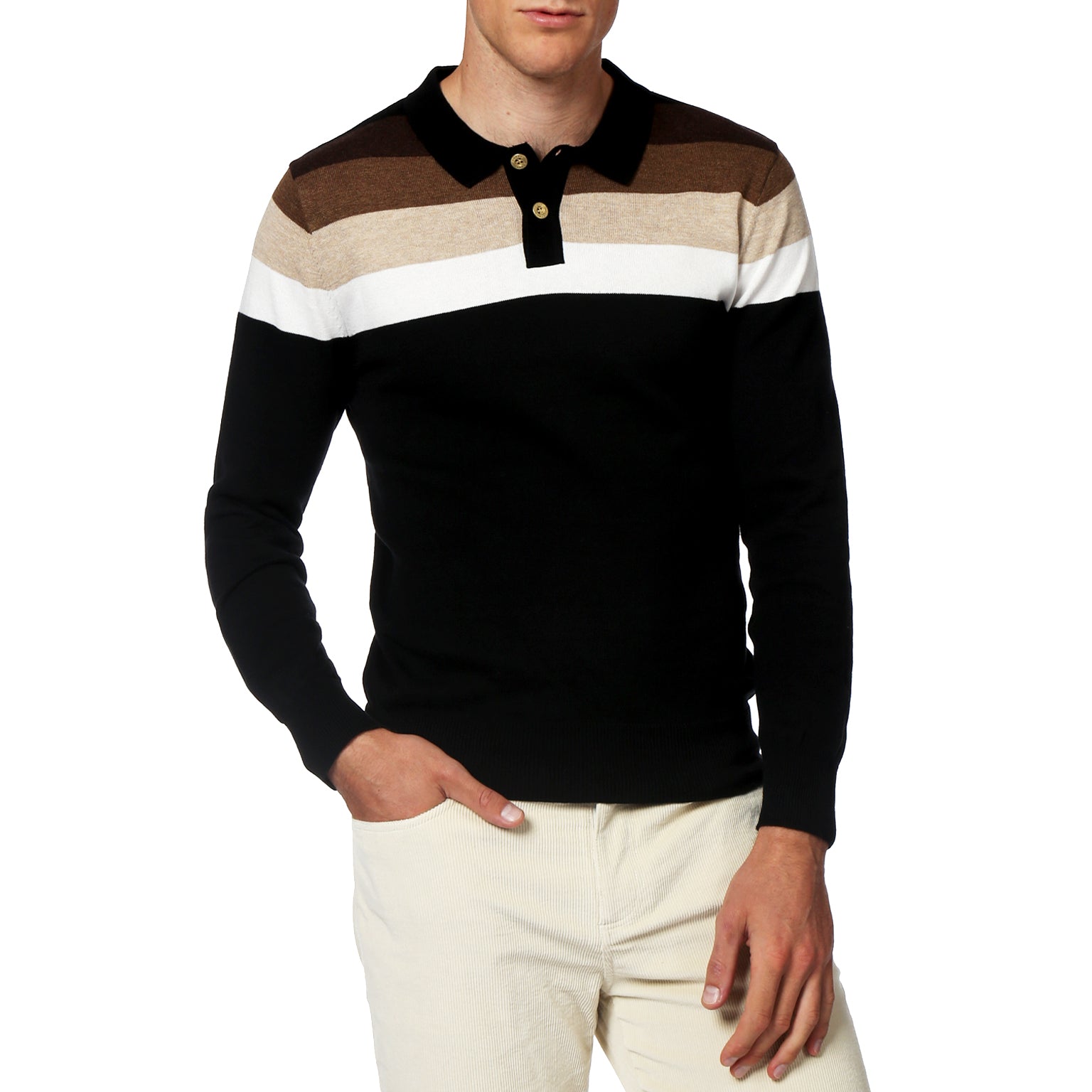 NEW- Black Canaveral Knit Polo