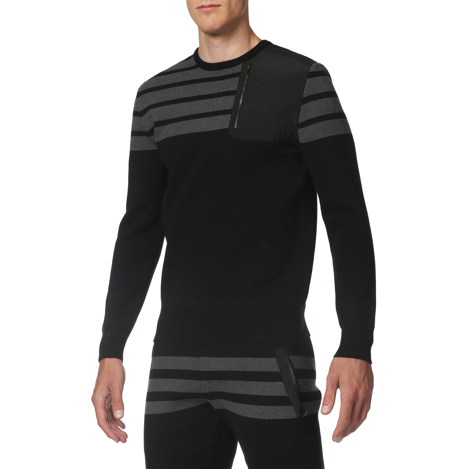 Black Moonraker Knit Sweatshirt