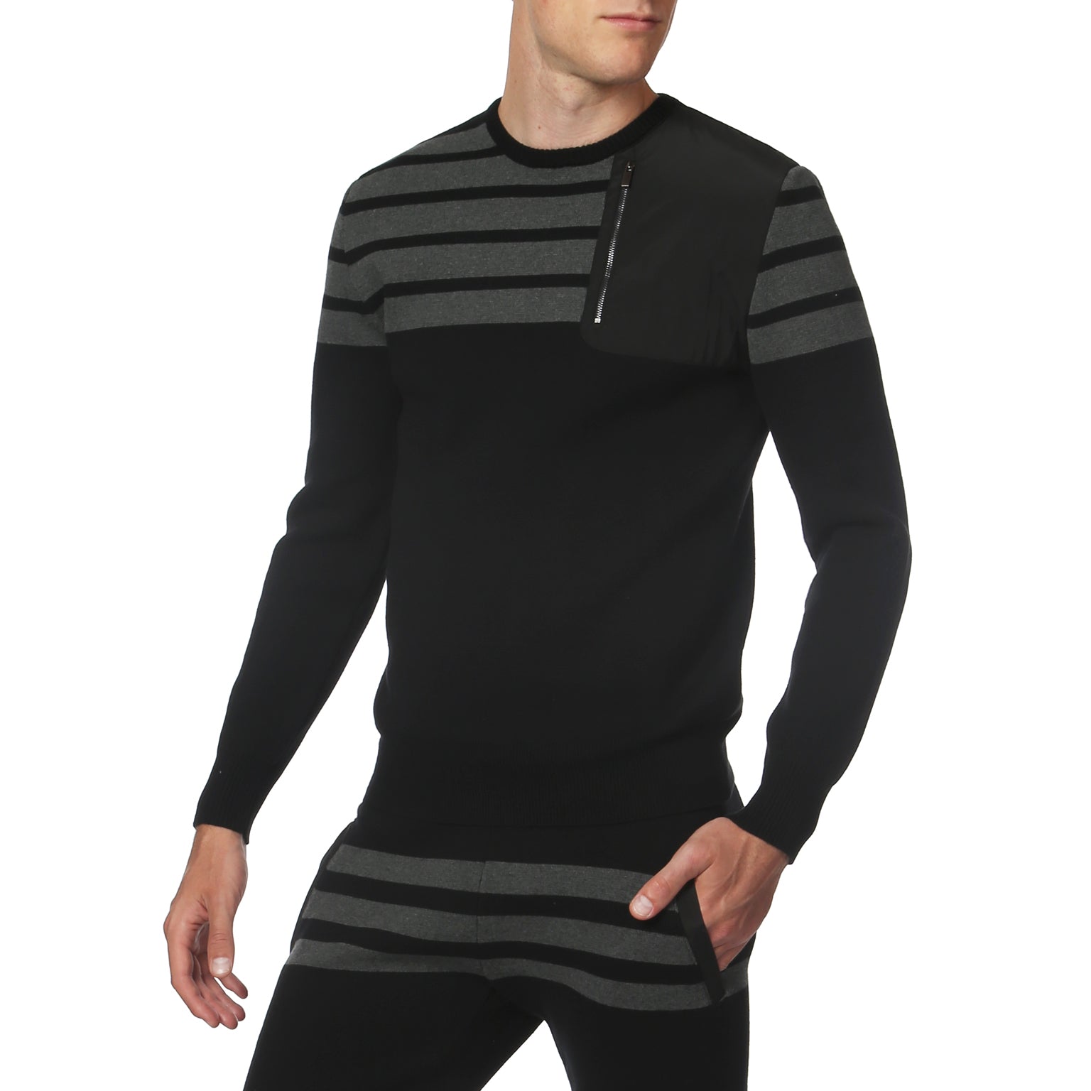 Black Moonraker Knit Sweatshirt