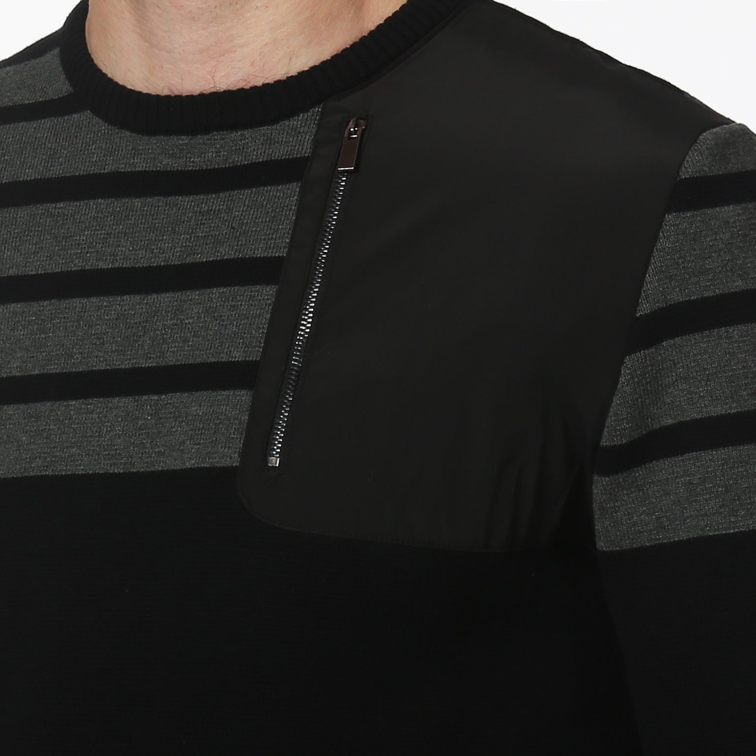 Black Moonraker Knit Sweatshirt