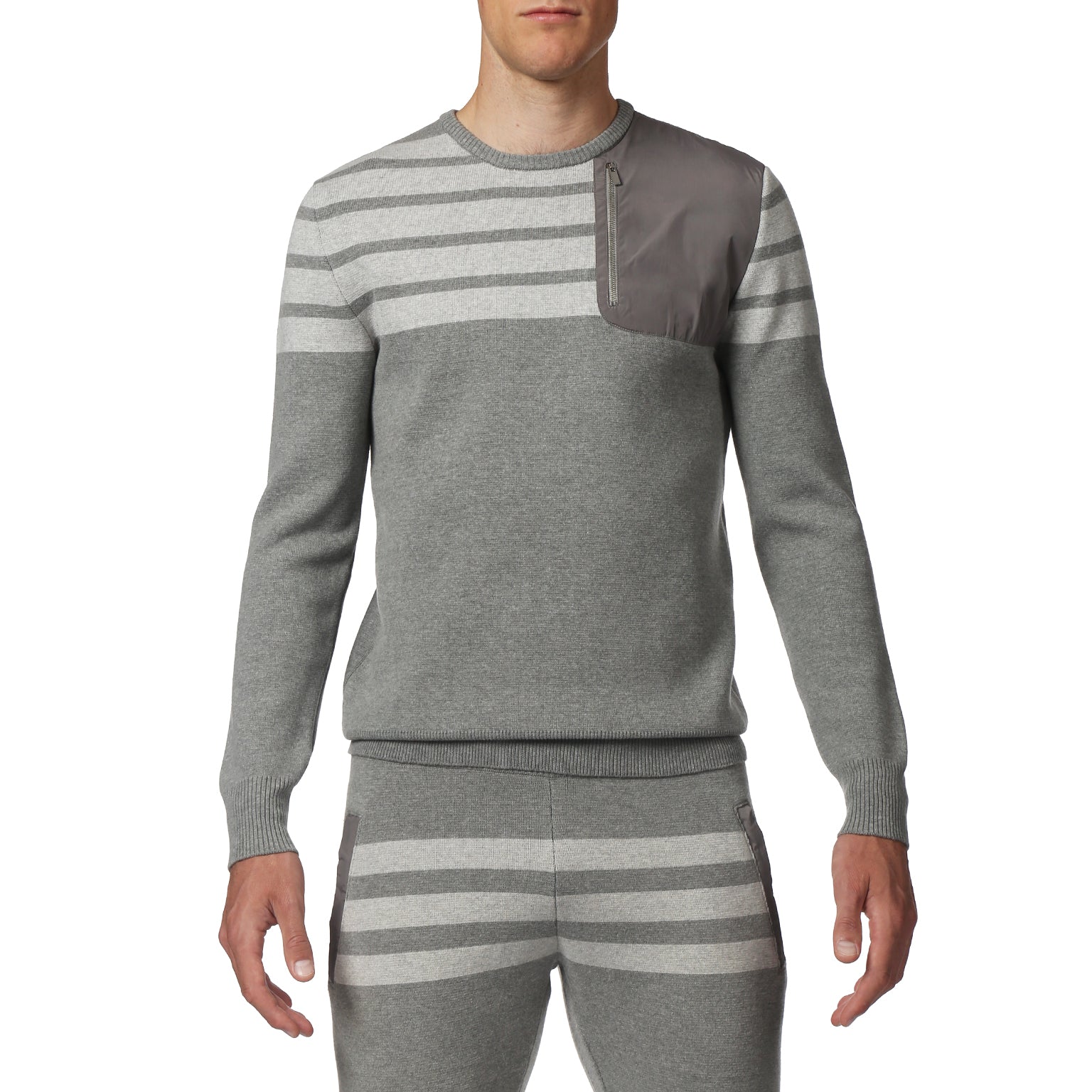 Grey Moonraker Knit Sweatshirt