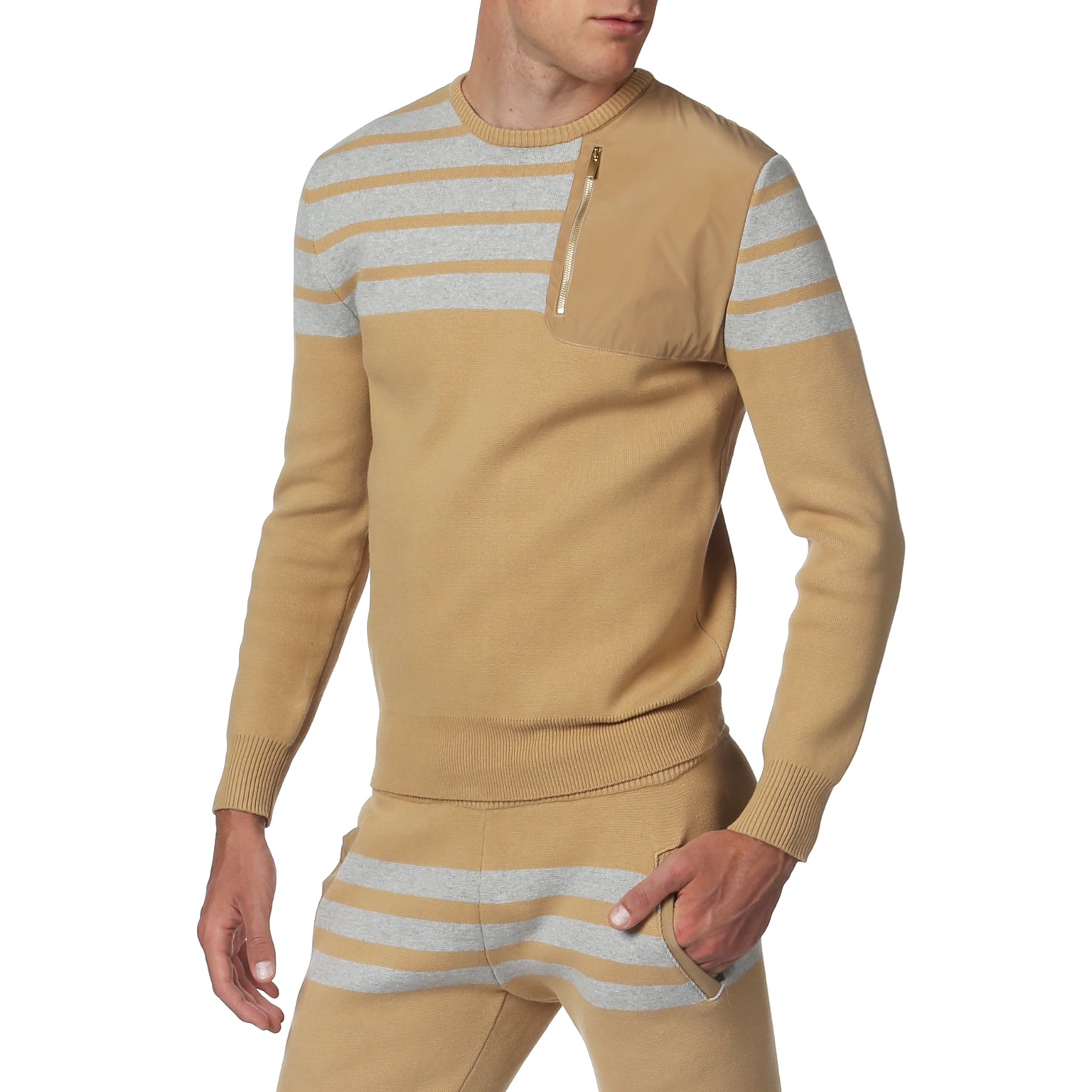 Sand Moonraker Knit Sweatshirt