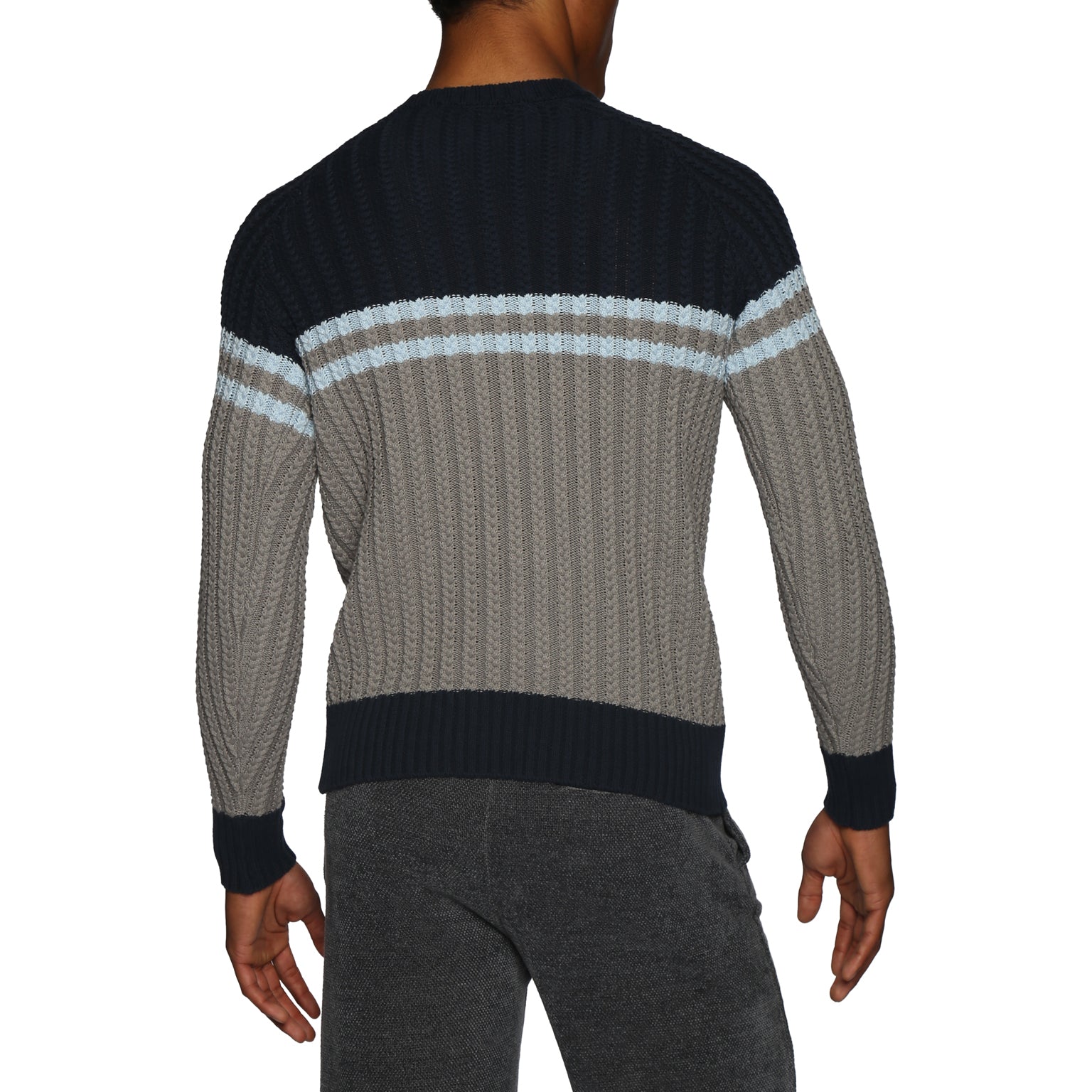 Midnight Swansea Cable Knit Sweater - parke & ronen
