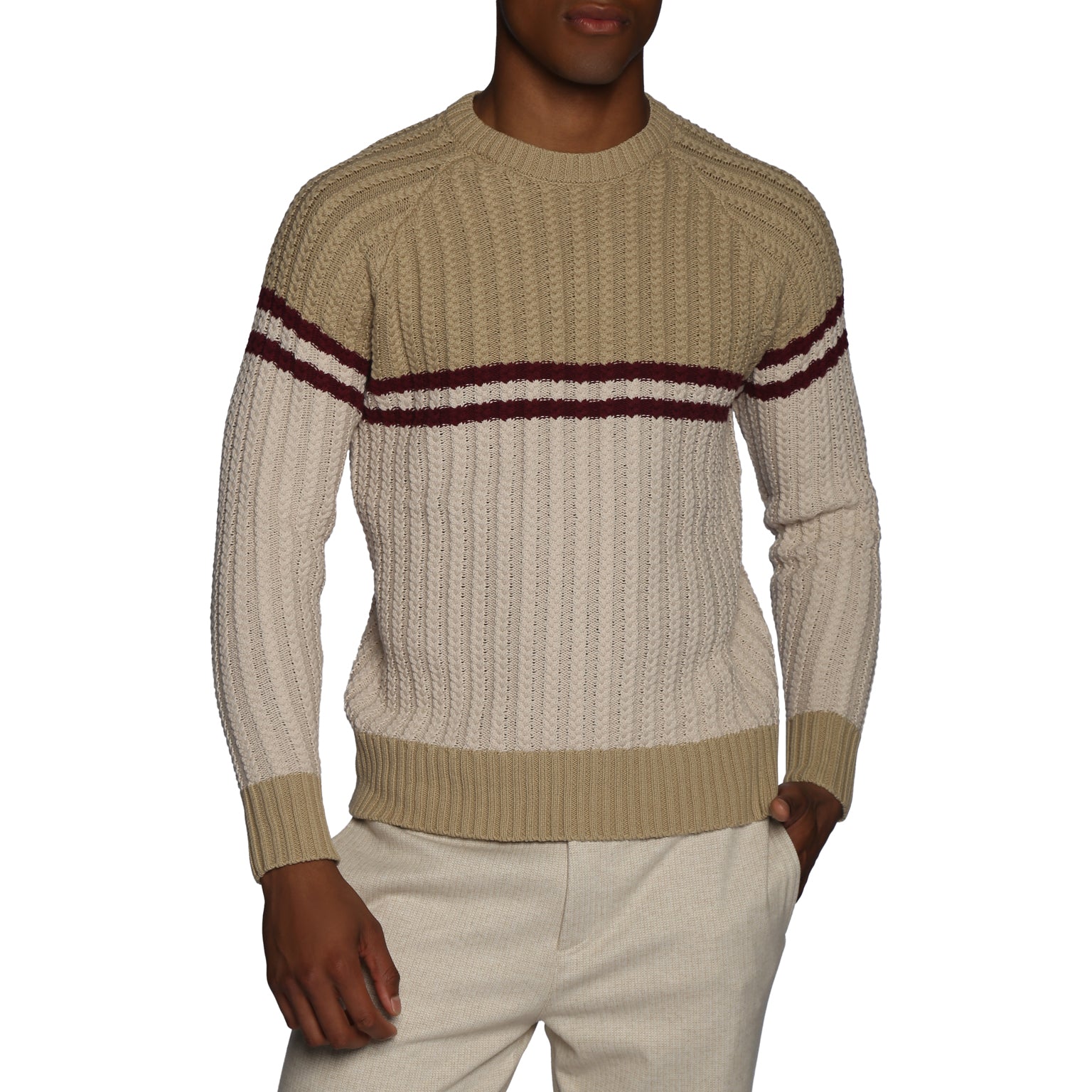 Wheat Swansea Cable Knit Sweater - parke & ronen