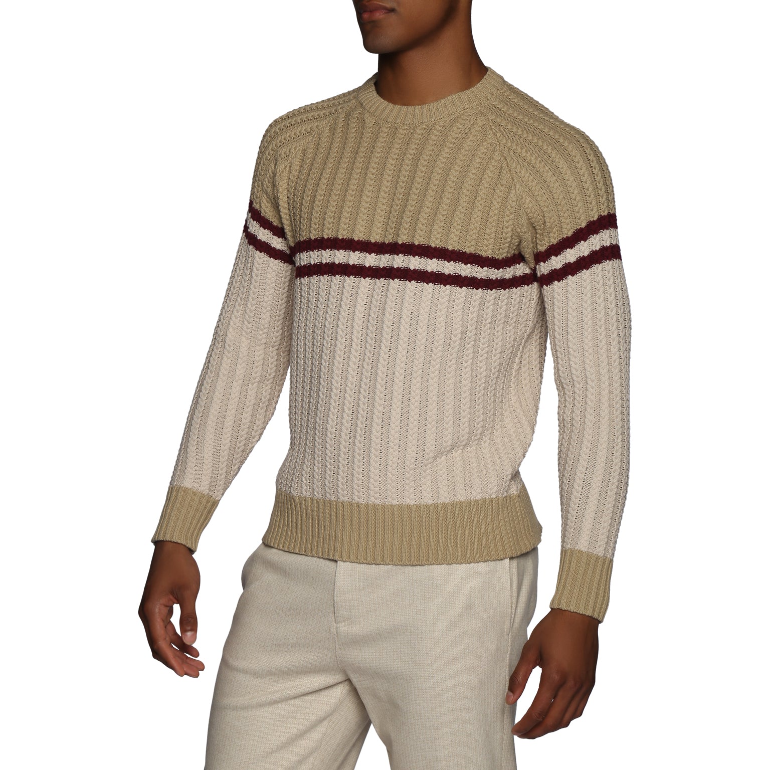 Wheat Swansea Cable Knit Sweater - parke & ronen