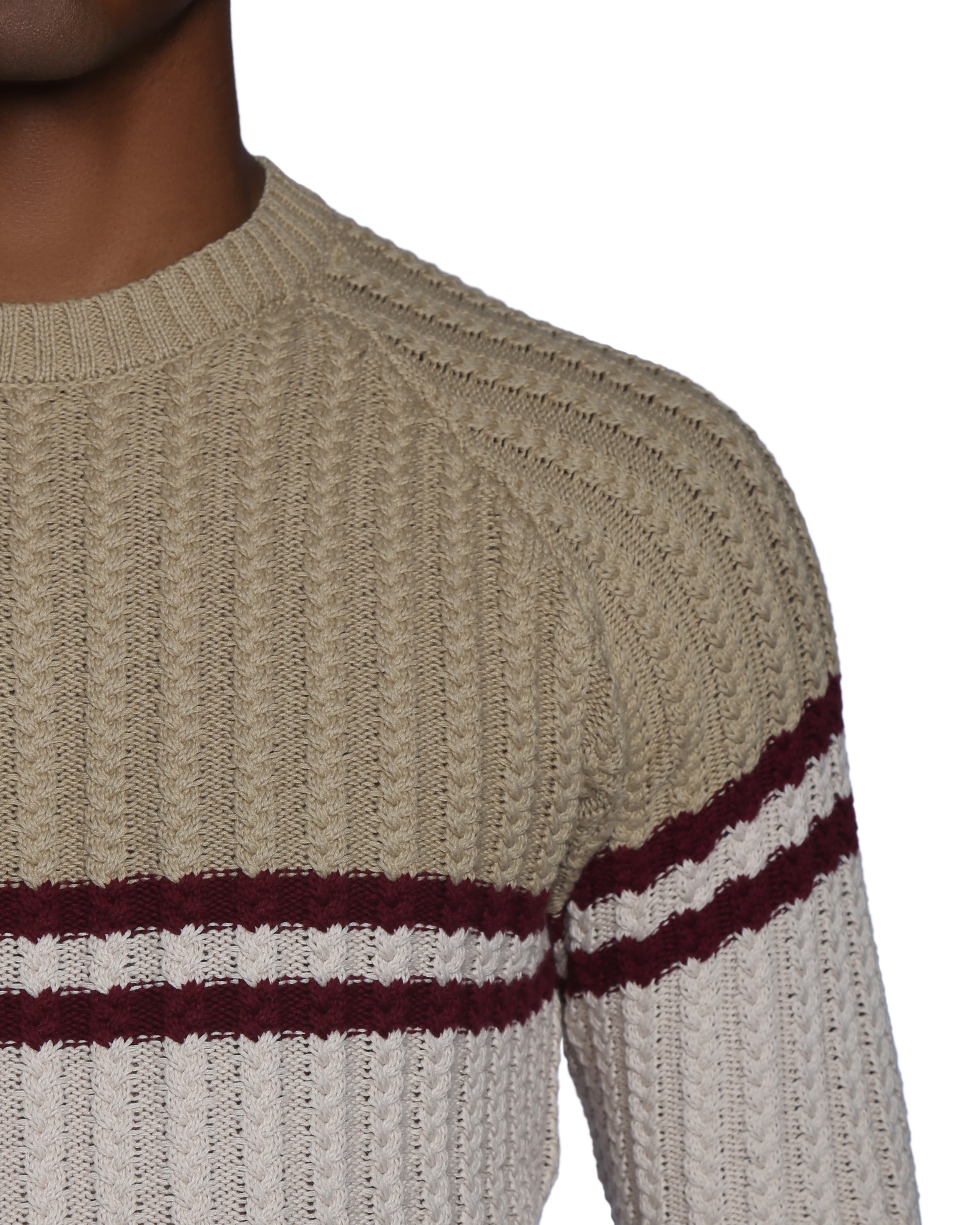 Wheat Swansea Cable Knit Sweater - parke & ronen