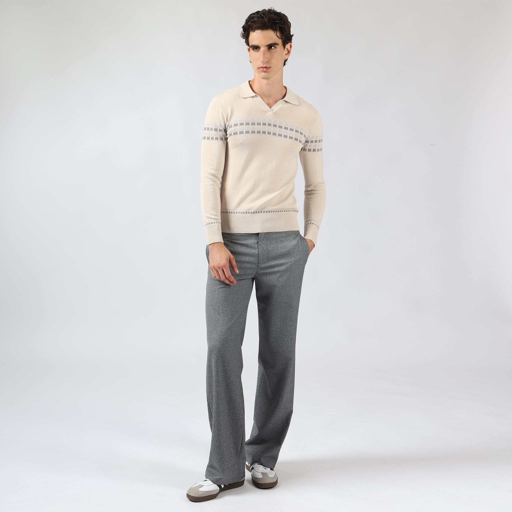 Bone Tenby Polo Sweater