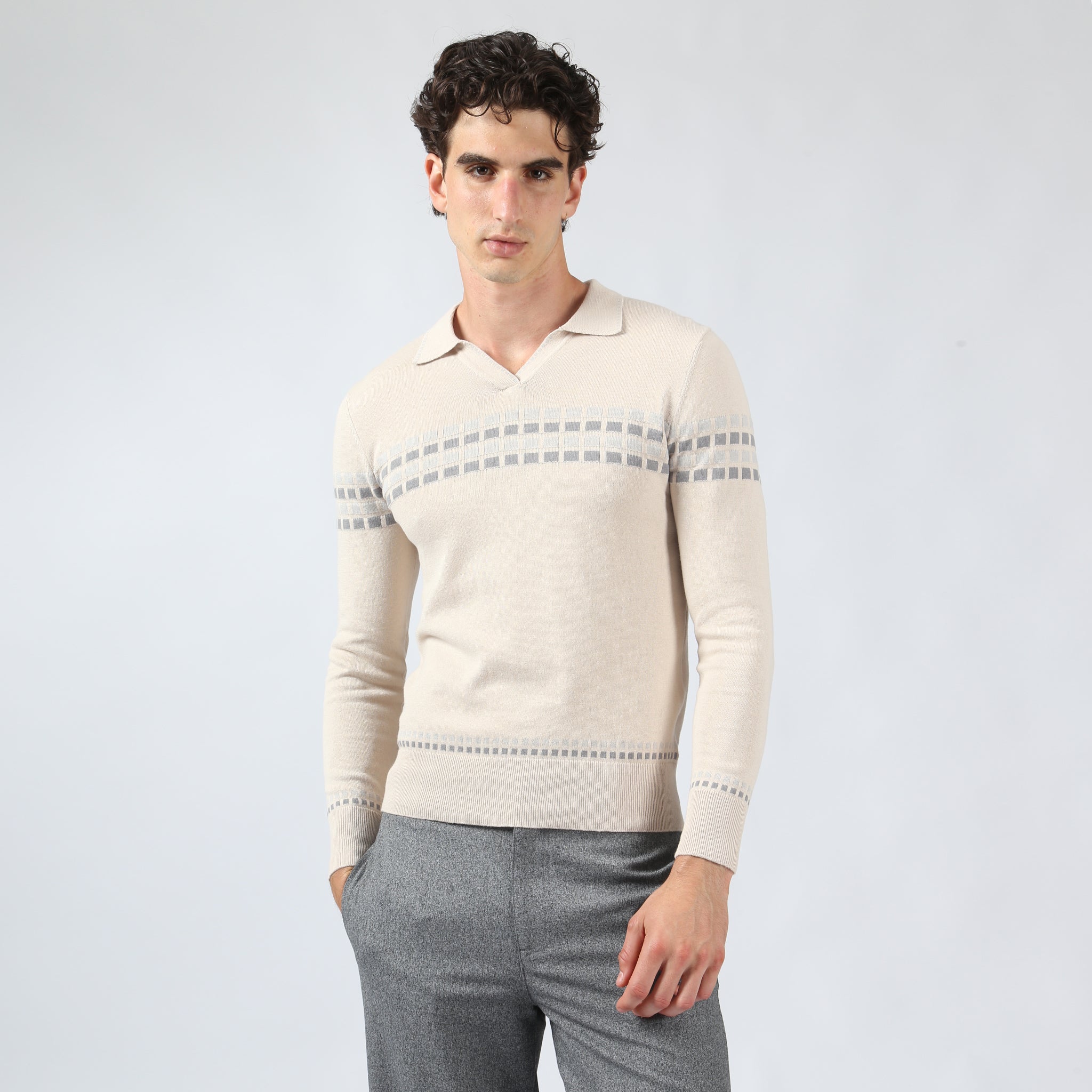 Bone Tenby Polo Sweater