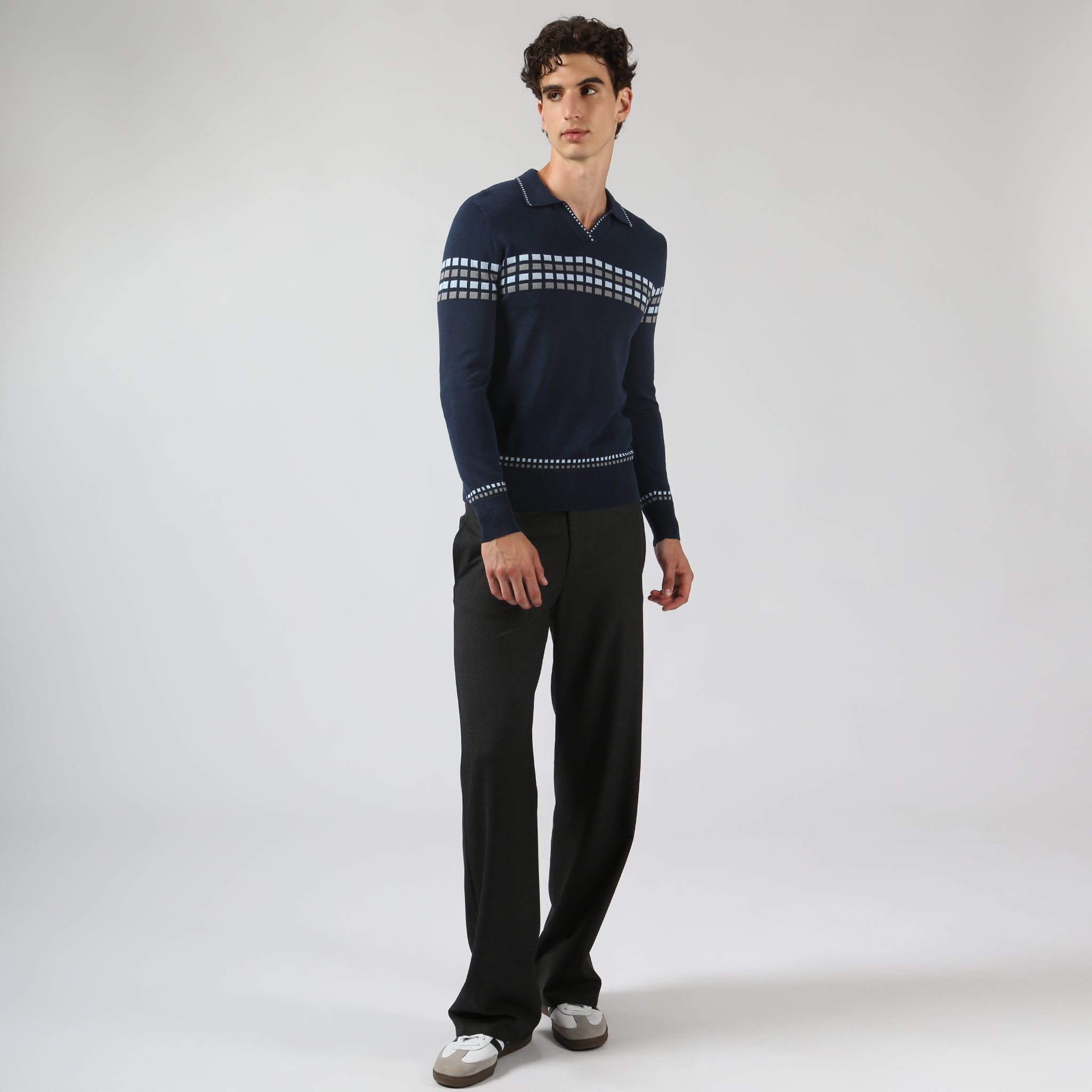 Midnight Tenby Polo Sweater