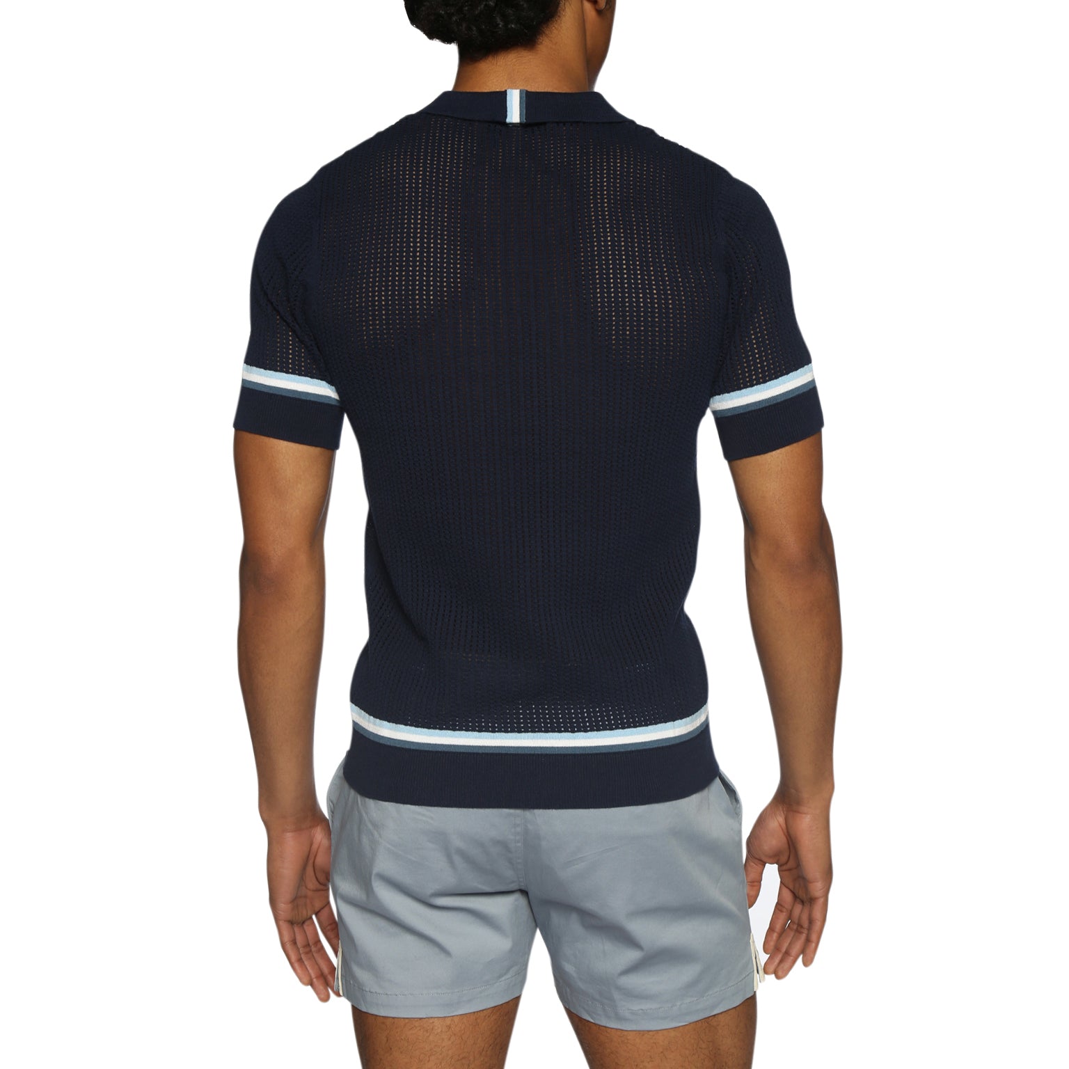 Navy Havana Knit Polo