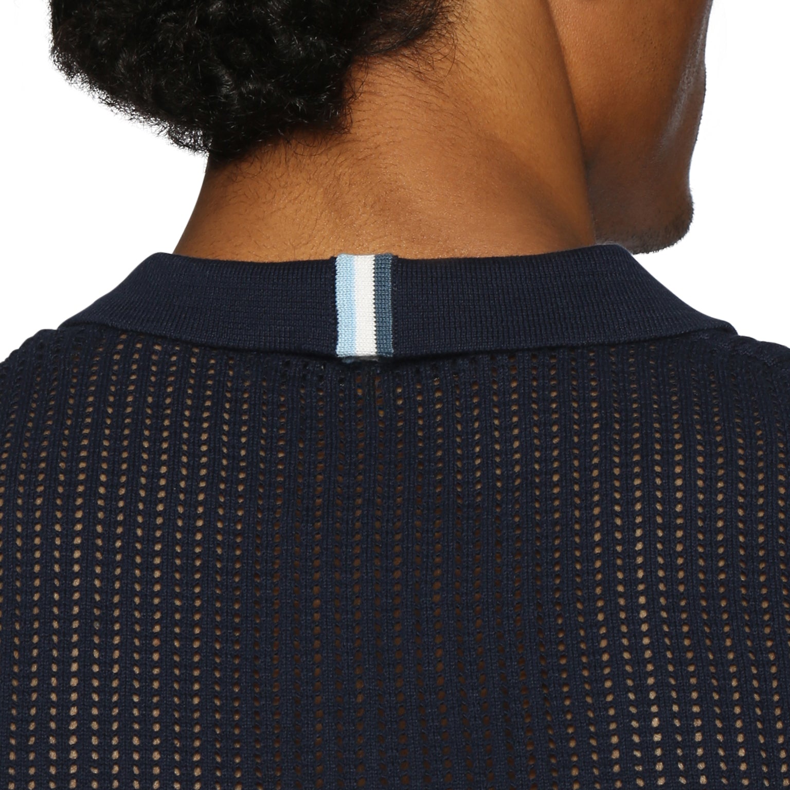 Navy Havana Knit Polo
