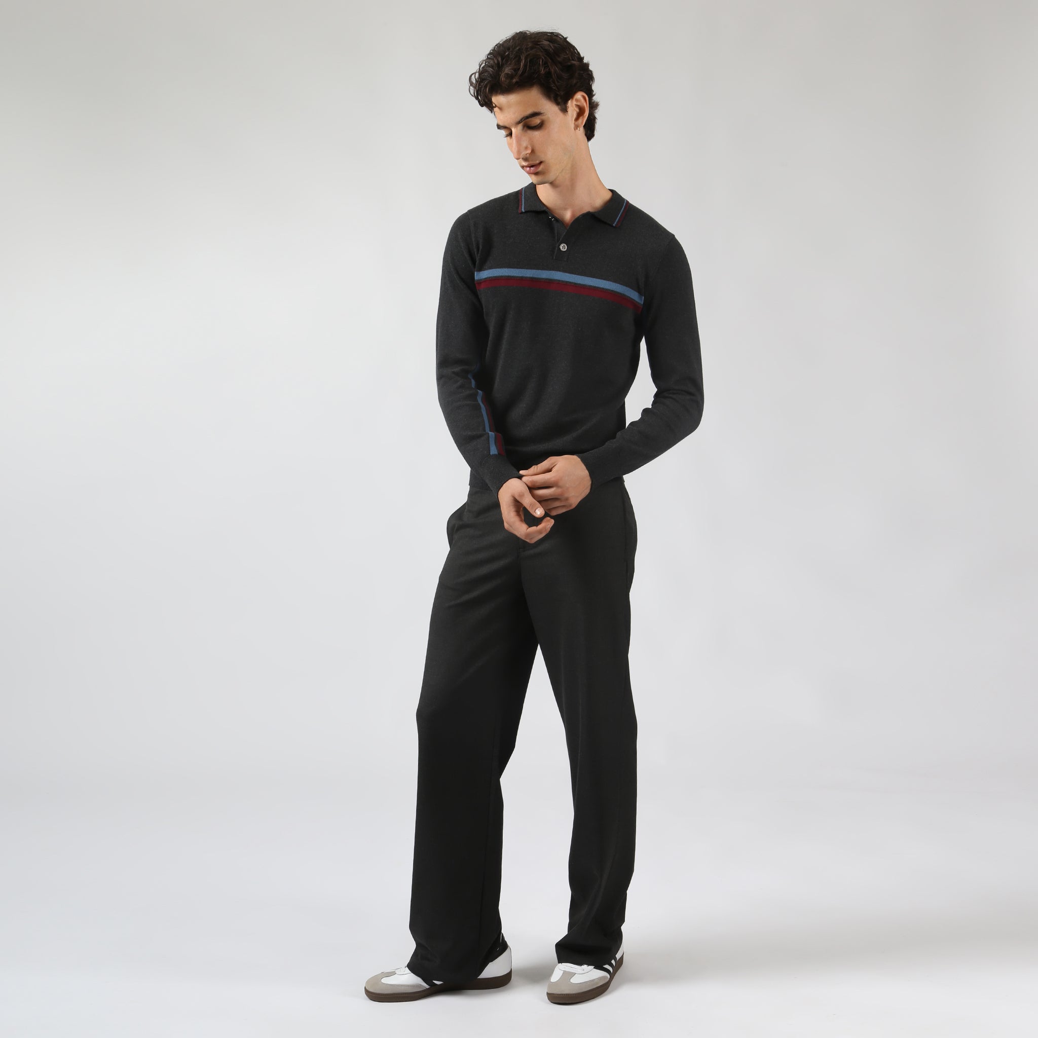 Charcoal Nevica Knit Polo