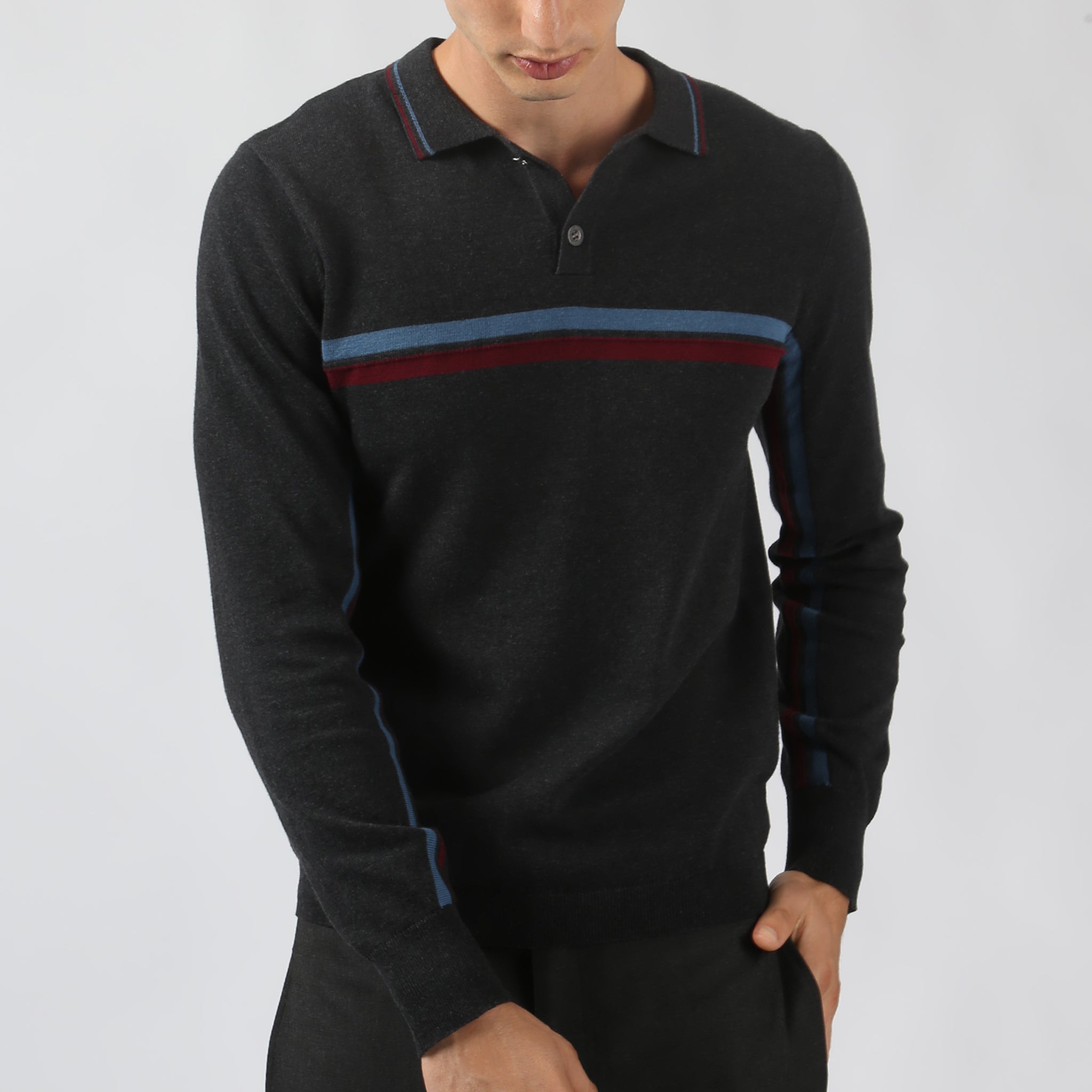Charcoal Nevica Knit Polo