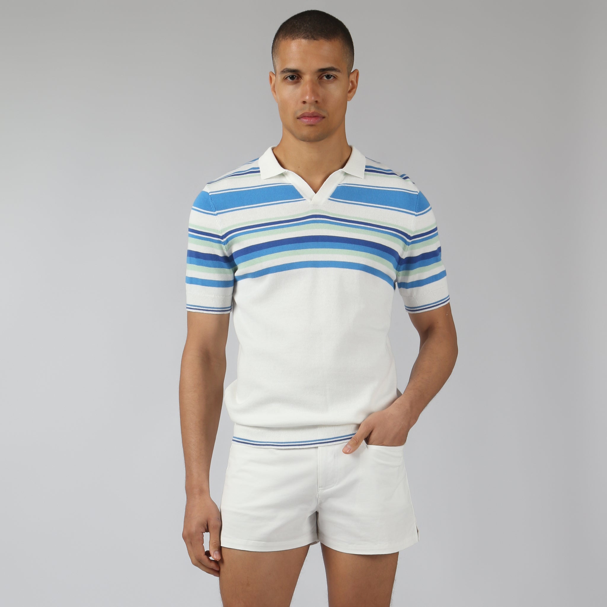 NEW- Azure Mariner Knit Polo