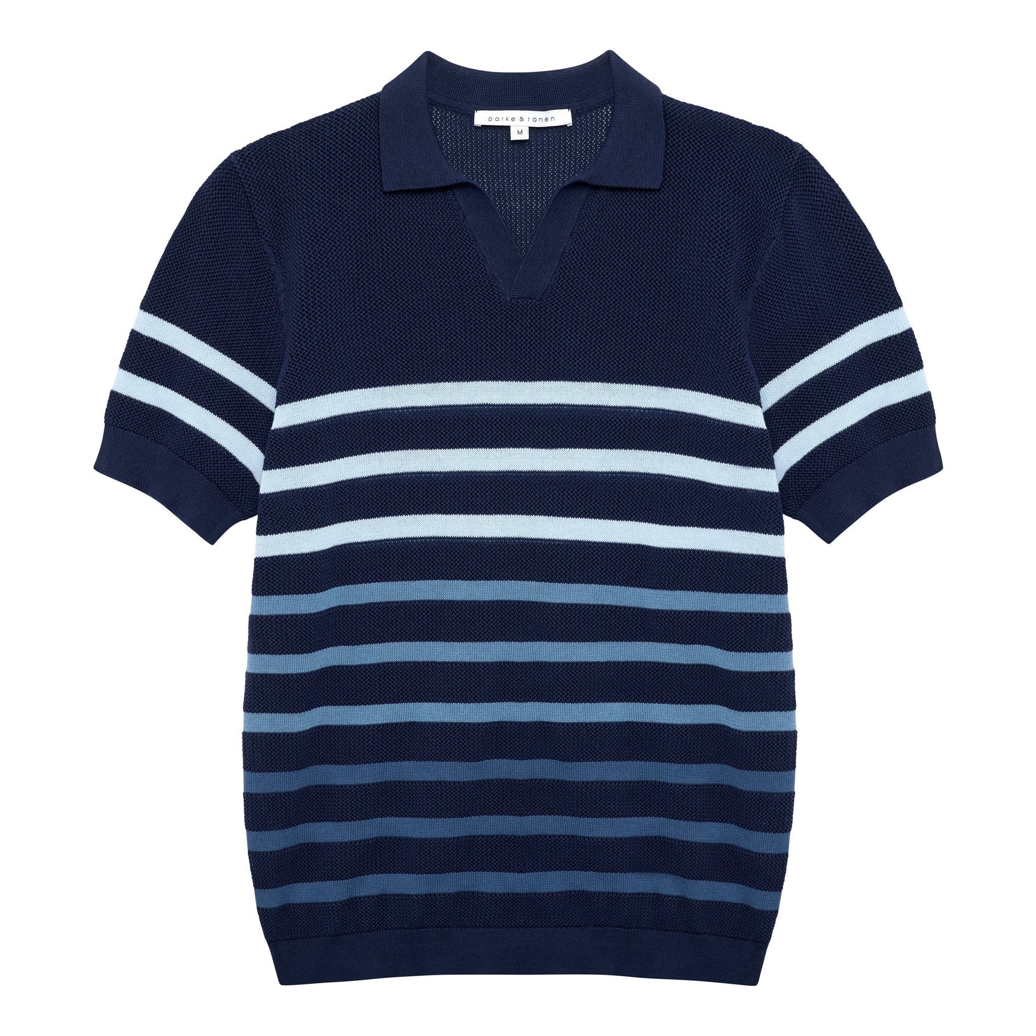 Navy Seabreeze Knit Polo - Parke & Ronen