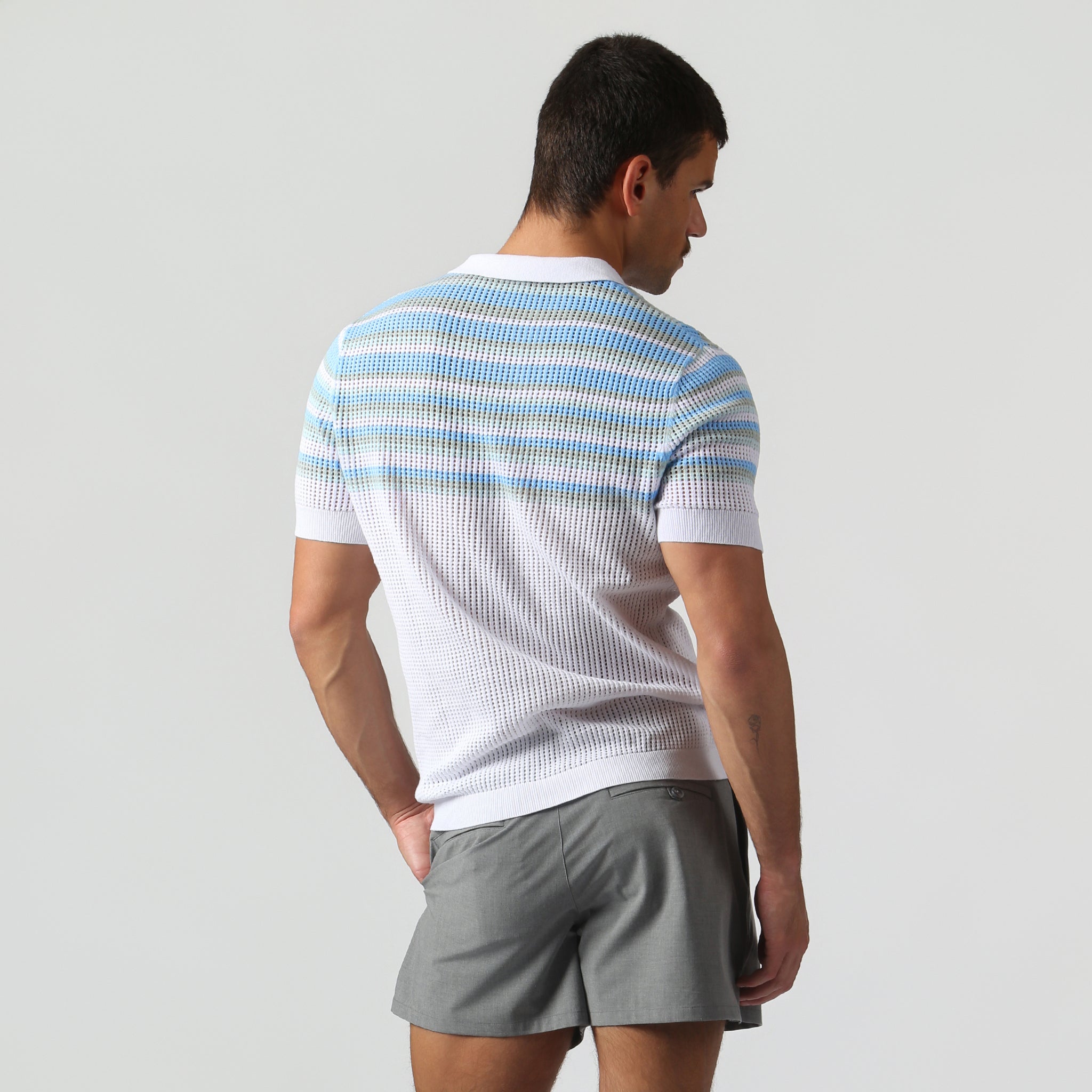 NEW- White Sky Sismano Knit Polo
