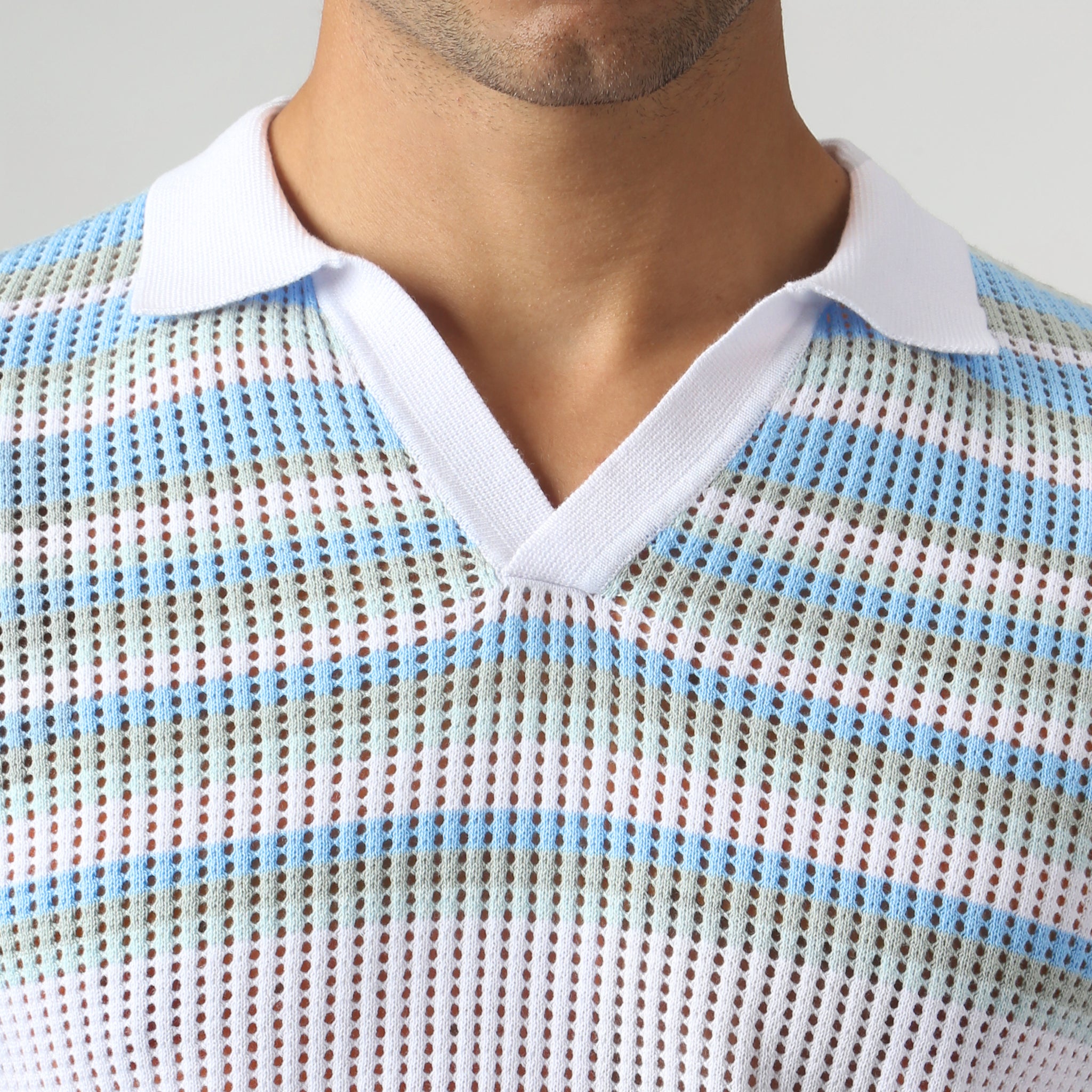 NEW- White Sky Sismano Knit Polo