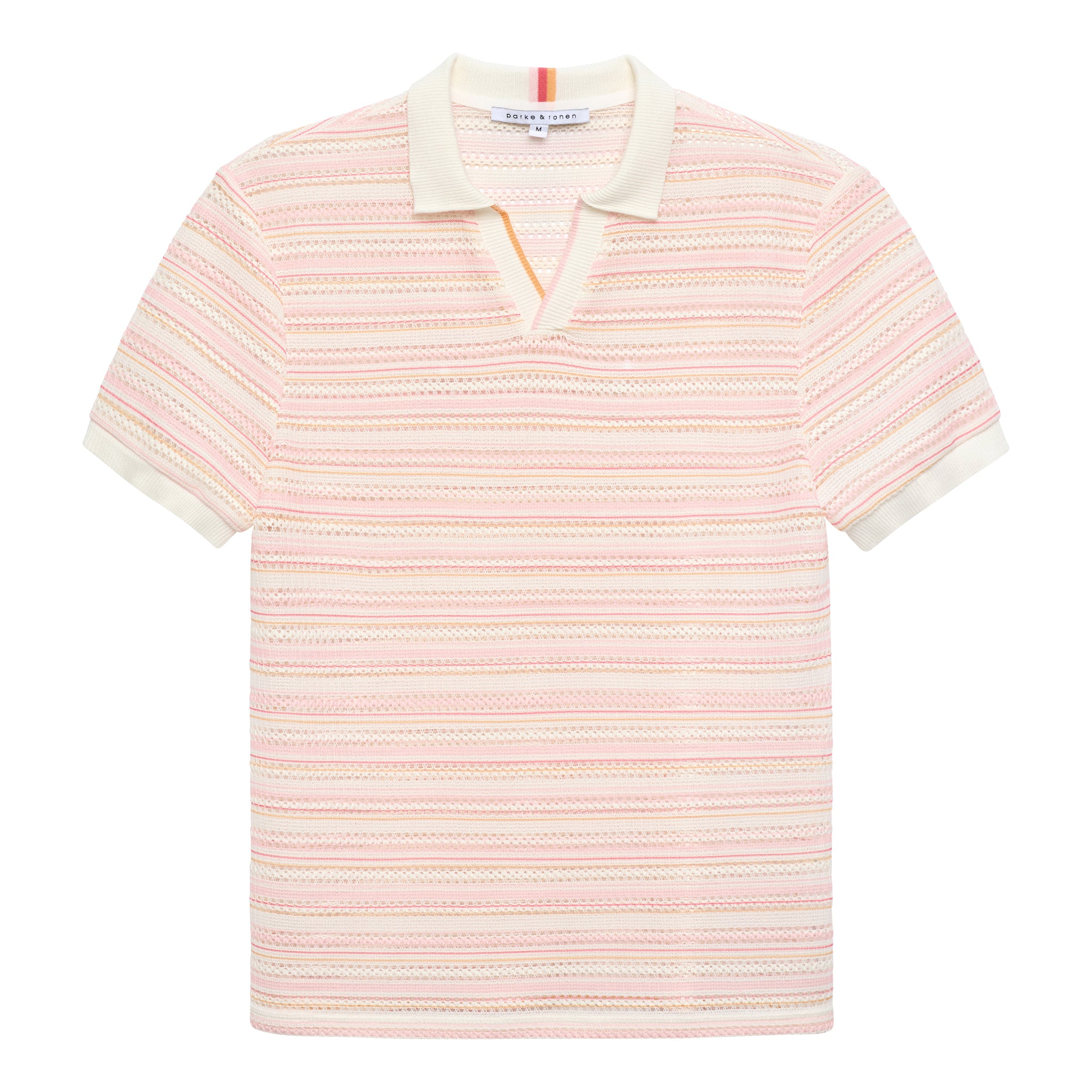 NEW- Blush Stripe Argento Knit Polo