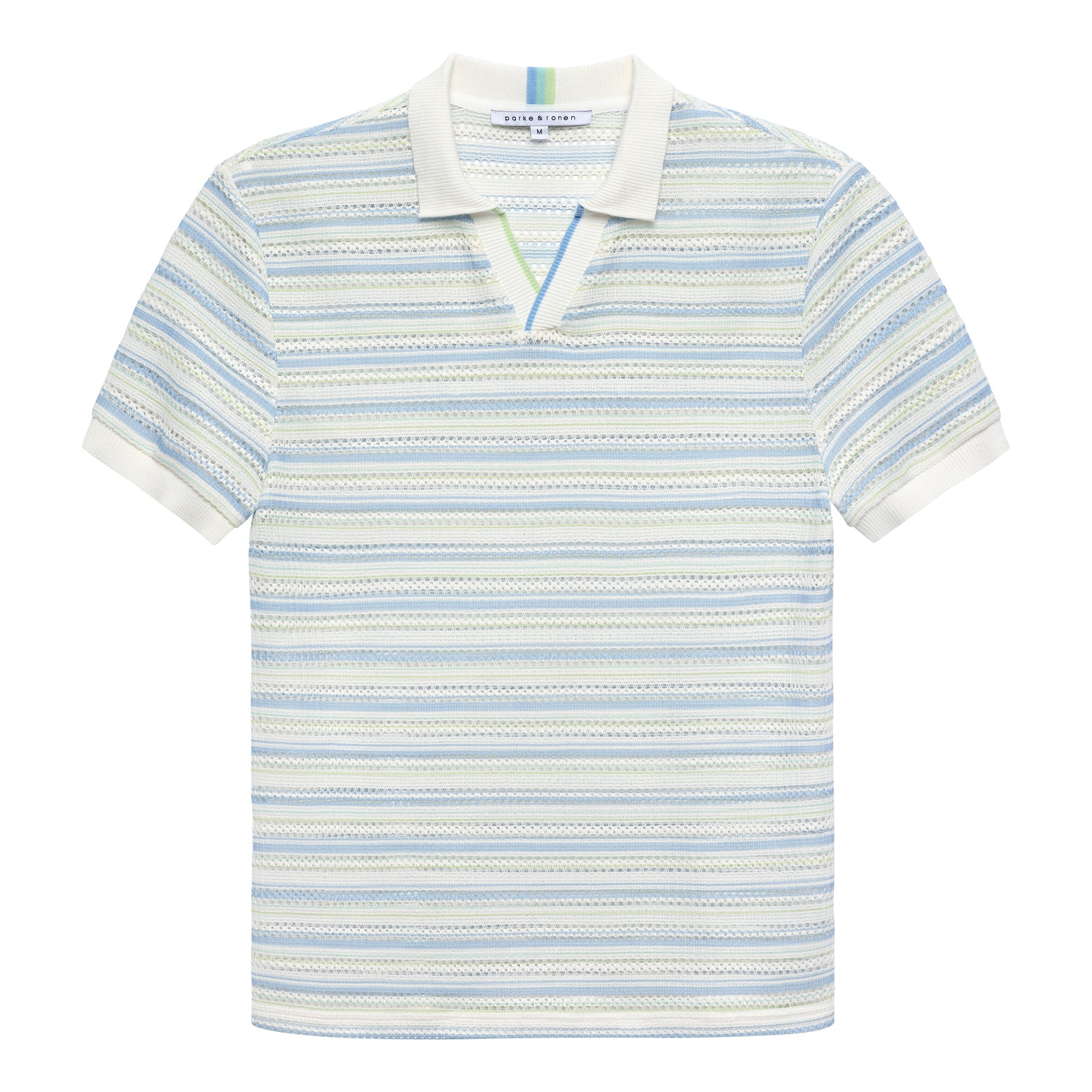 NEW- Ice Stripe Argento Knit Polo