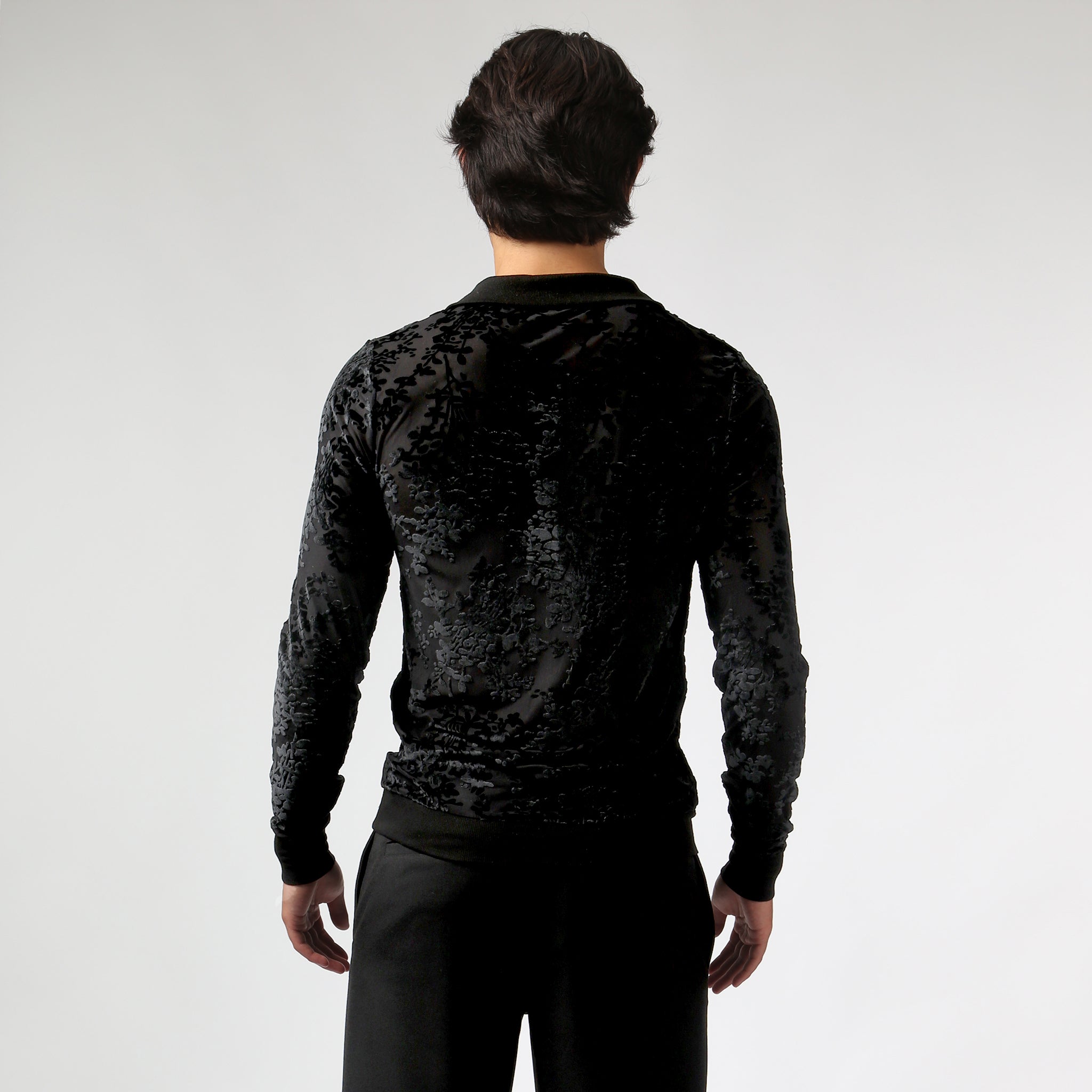 NEW- Black Heath Velvet Polo