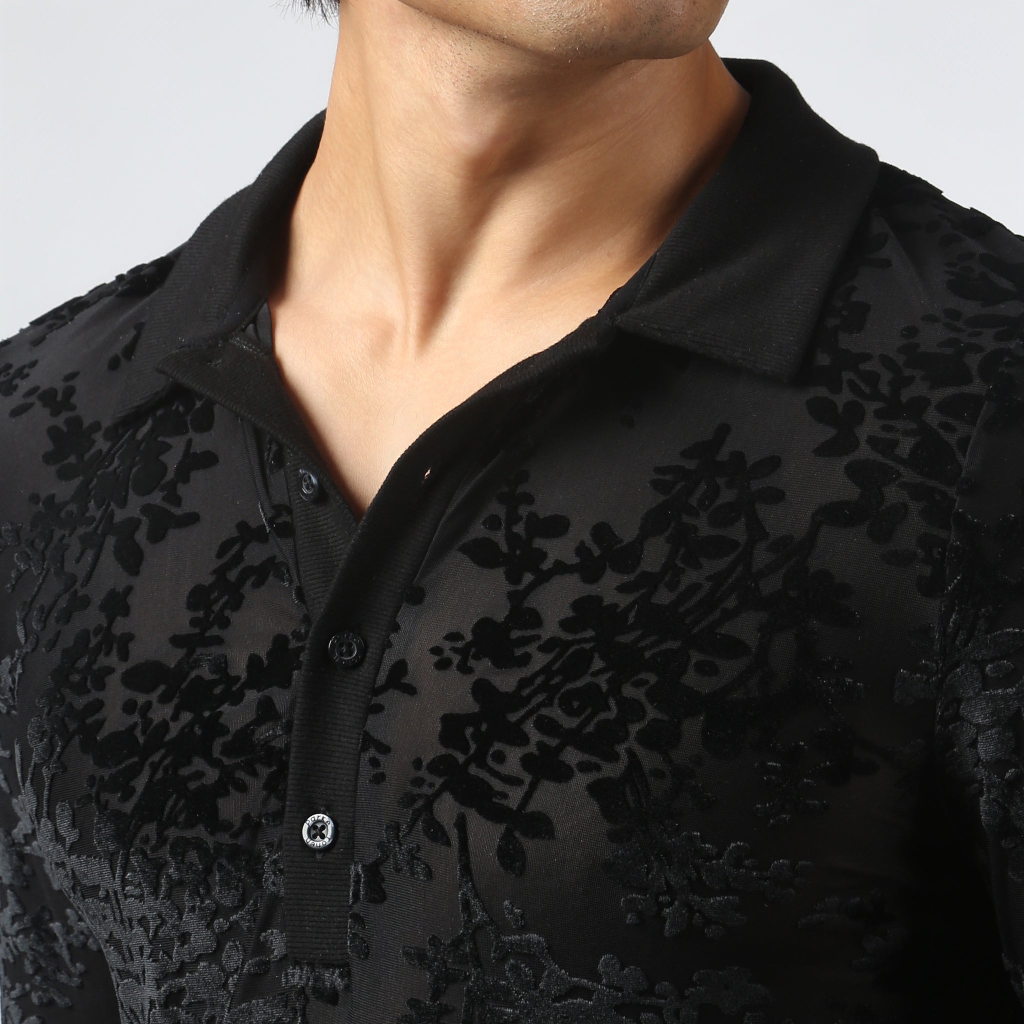 NEW- Black Heath Velvet Polo