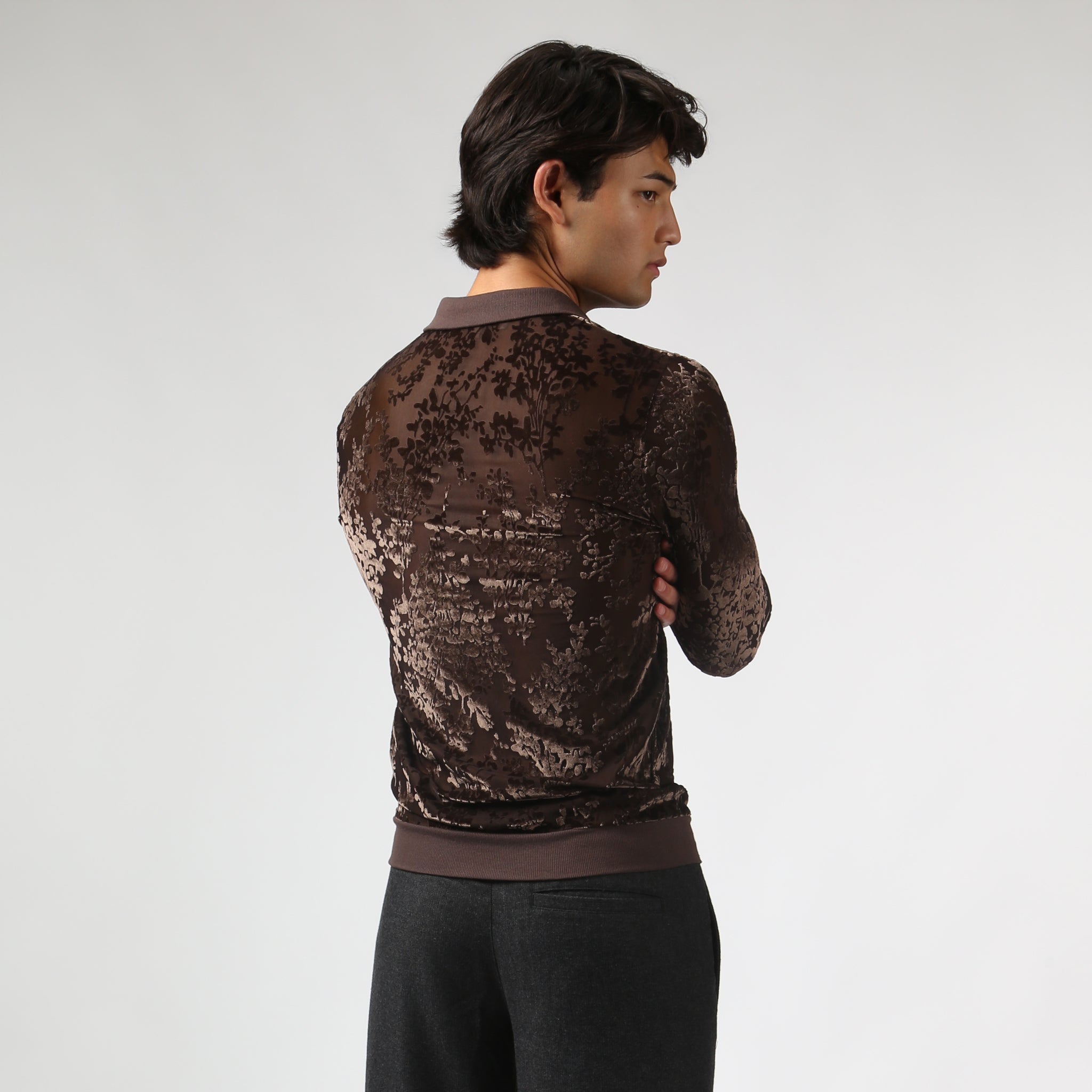 NEW- Burnt Umber Heath Velvet Polo