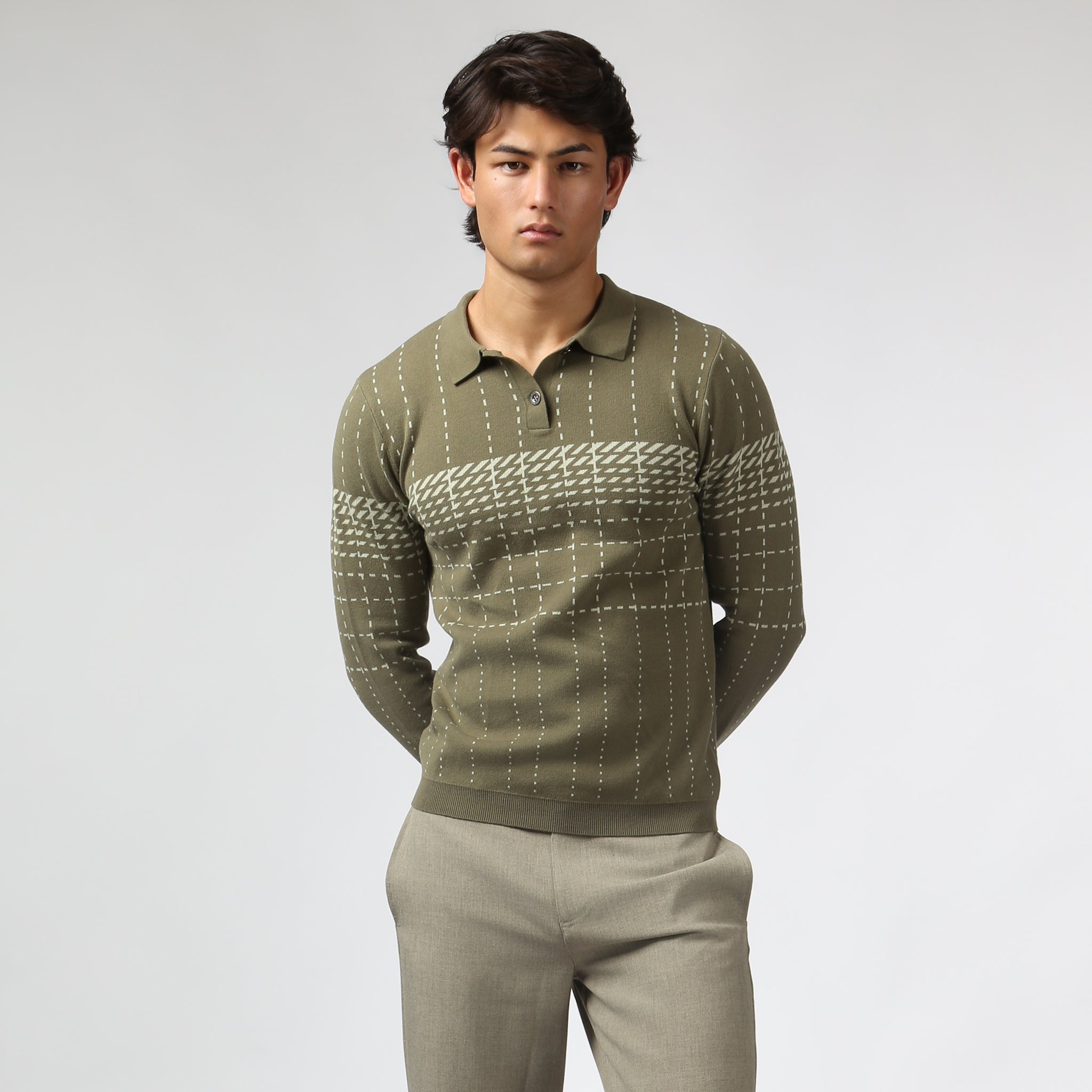 NEW- Juniper Harris Check Knit Polo
