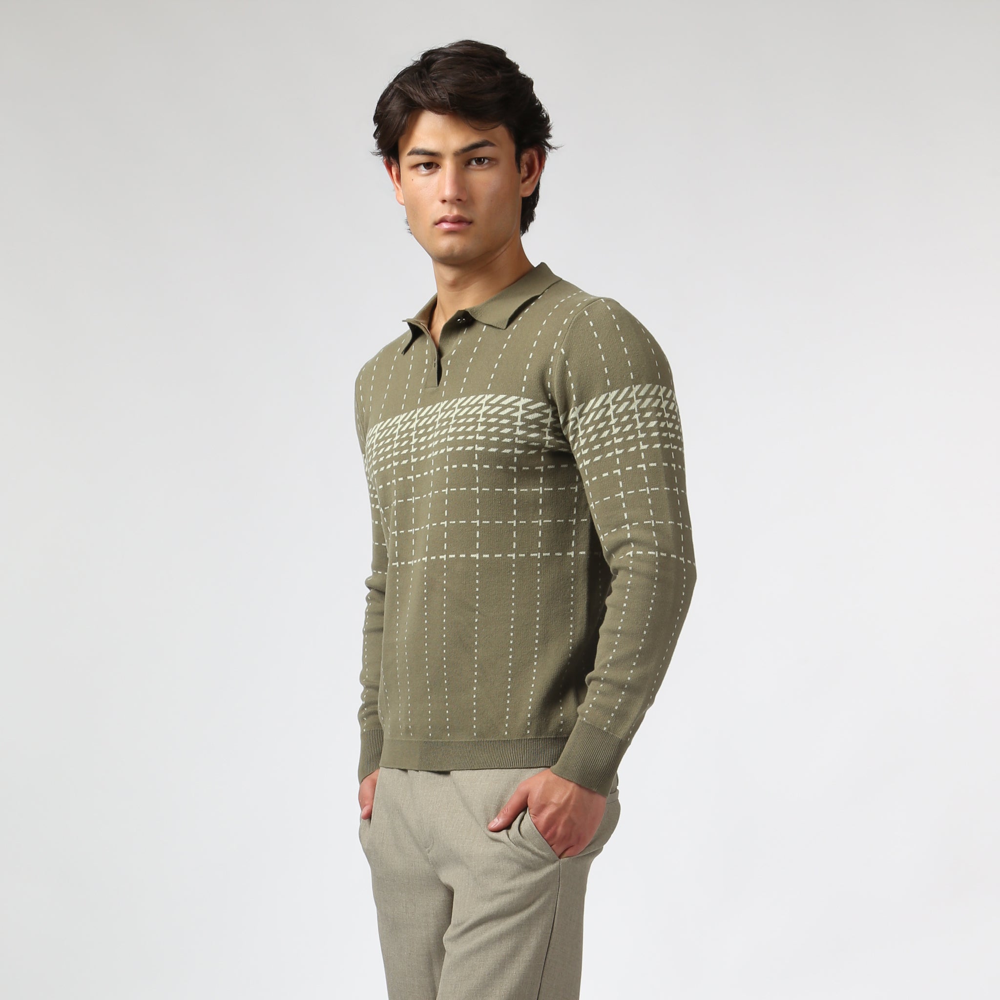 NEW- Juniper Harris Check Knit Polo