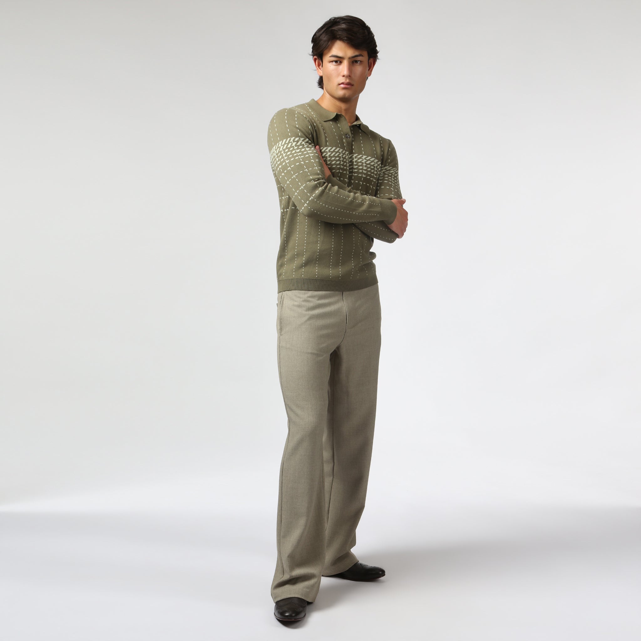 NEW- Juniper Harris Check Knit Polo