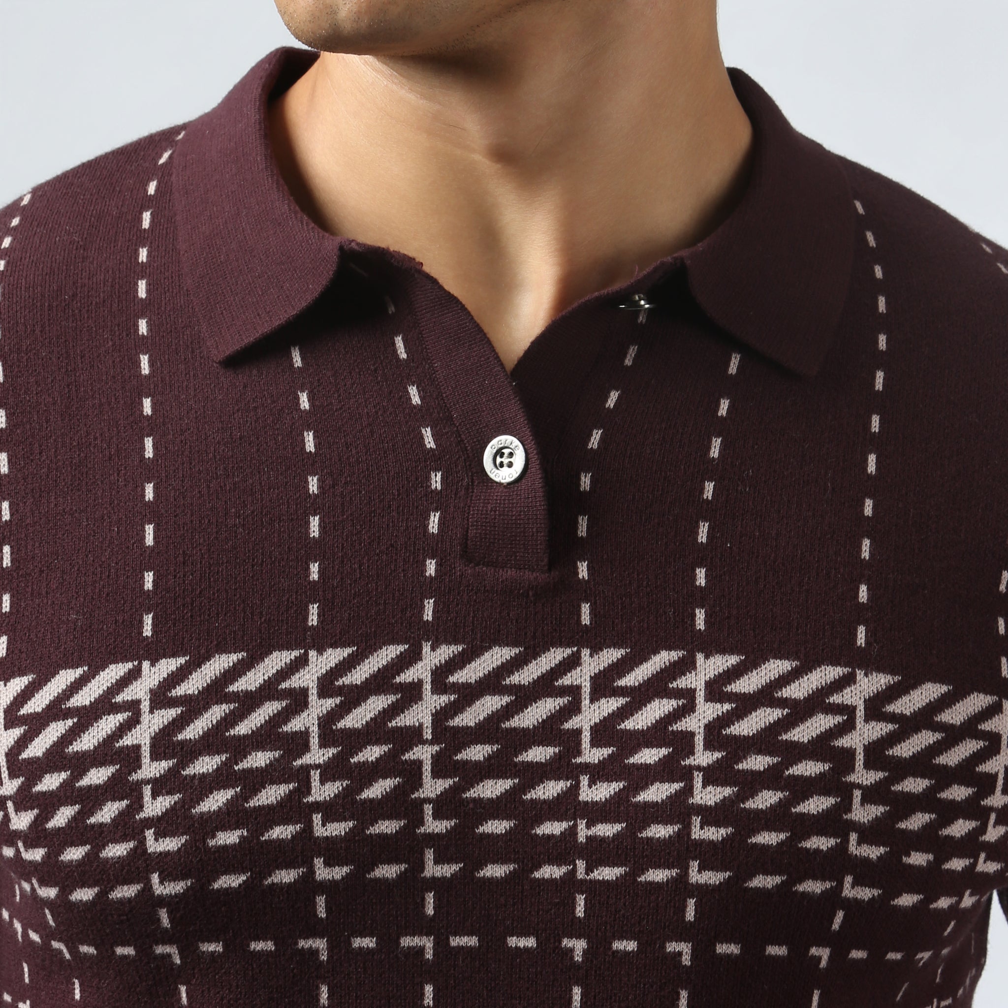 NEW- Mahogany Harris Check Knit Polo