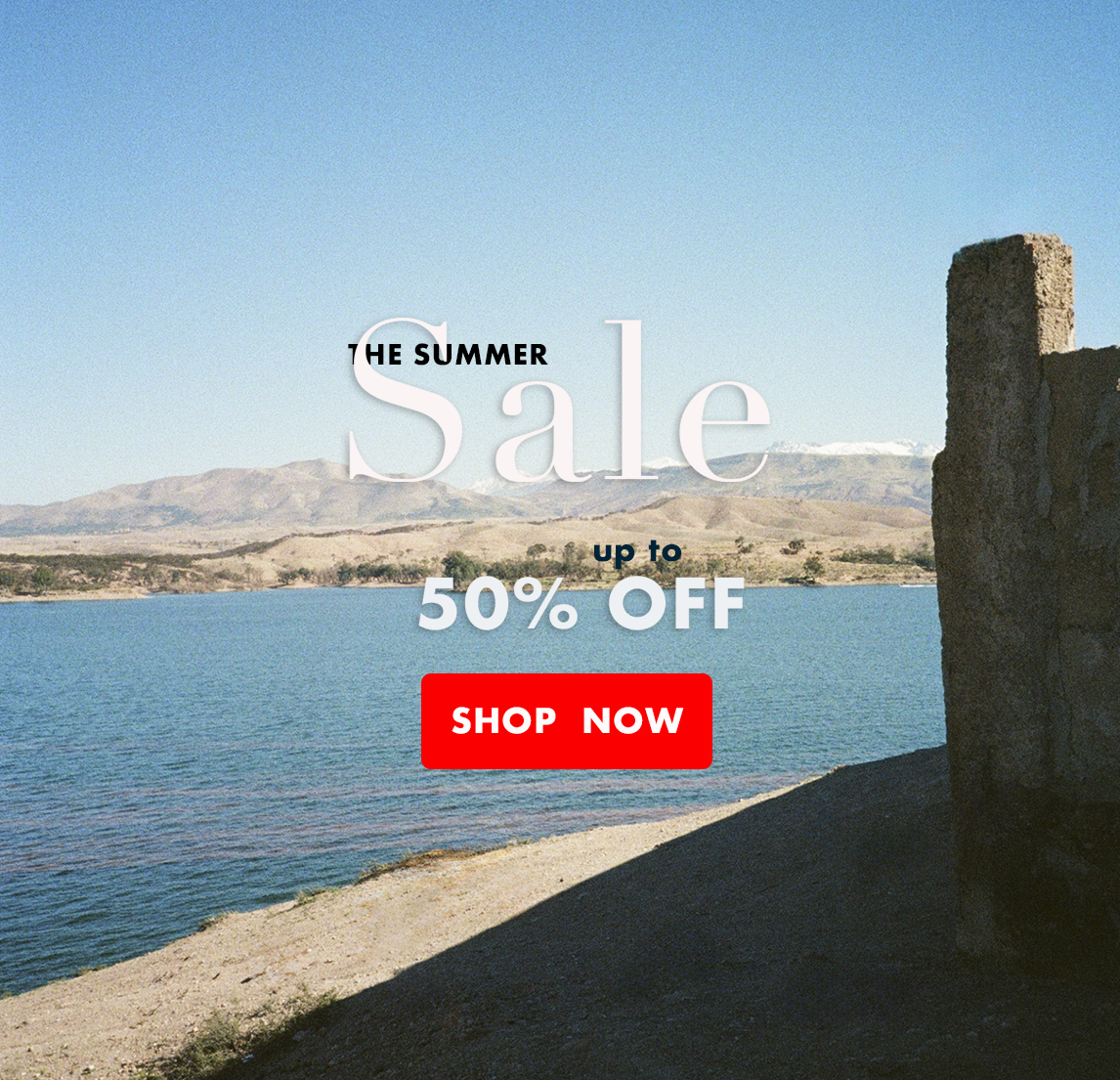 Announcement: The Summer Sale on now.  Save up to 50% Off.  Click here to shop now.