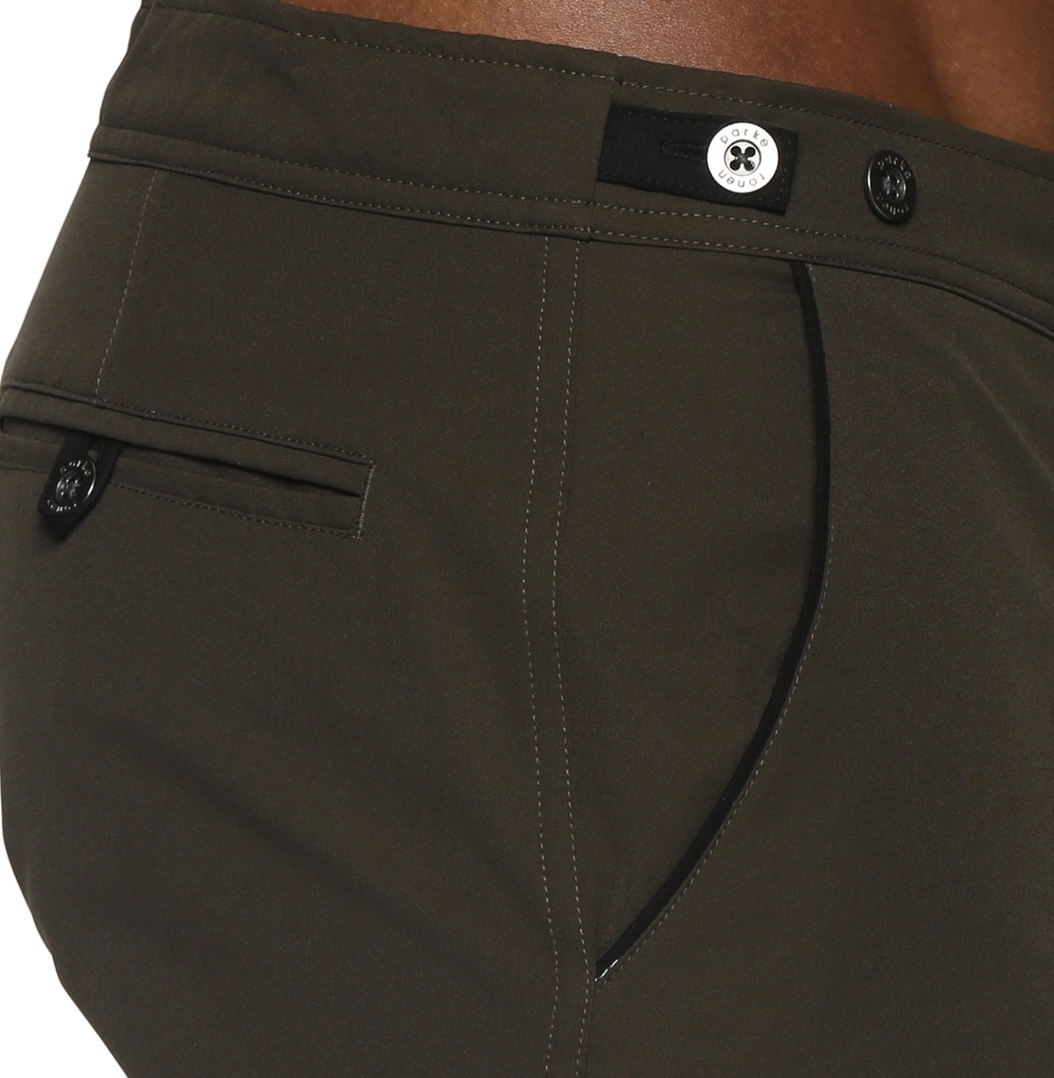 Army Green 6" Catalonia Solid Stretch - Parke & Ronen