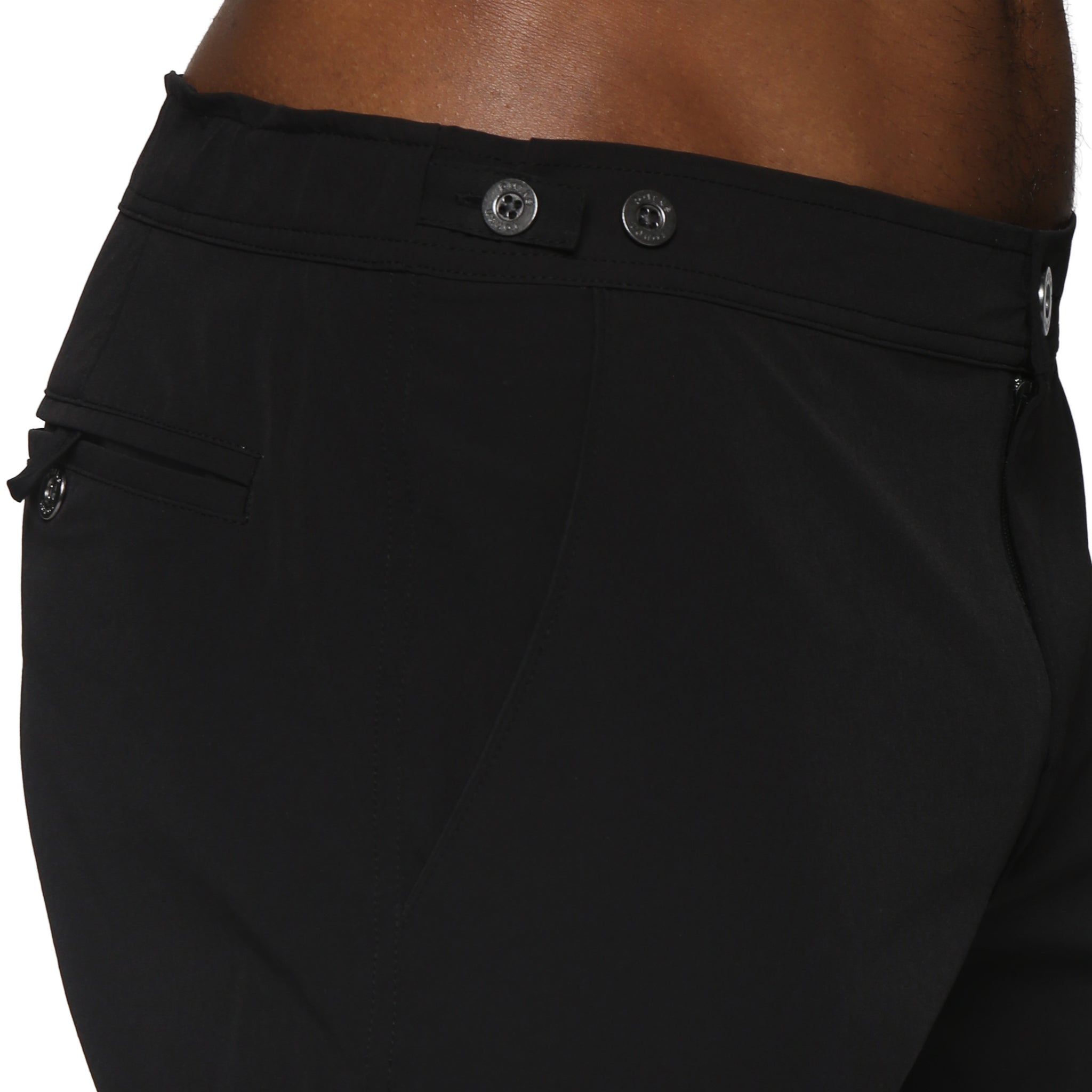 Black 6" Catalonia Solid Stretch Swim Short - Parke & Ronen