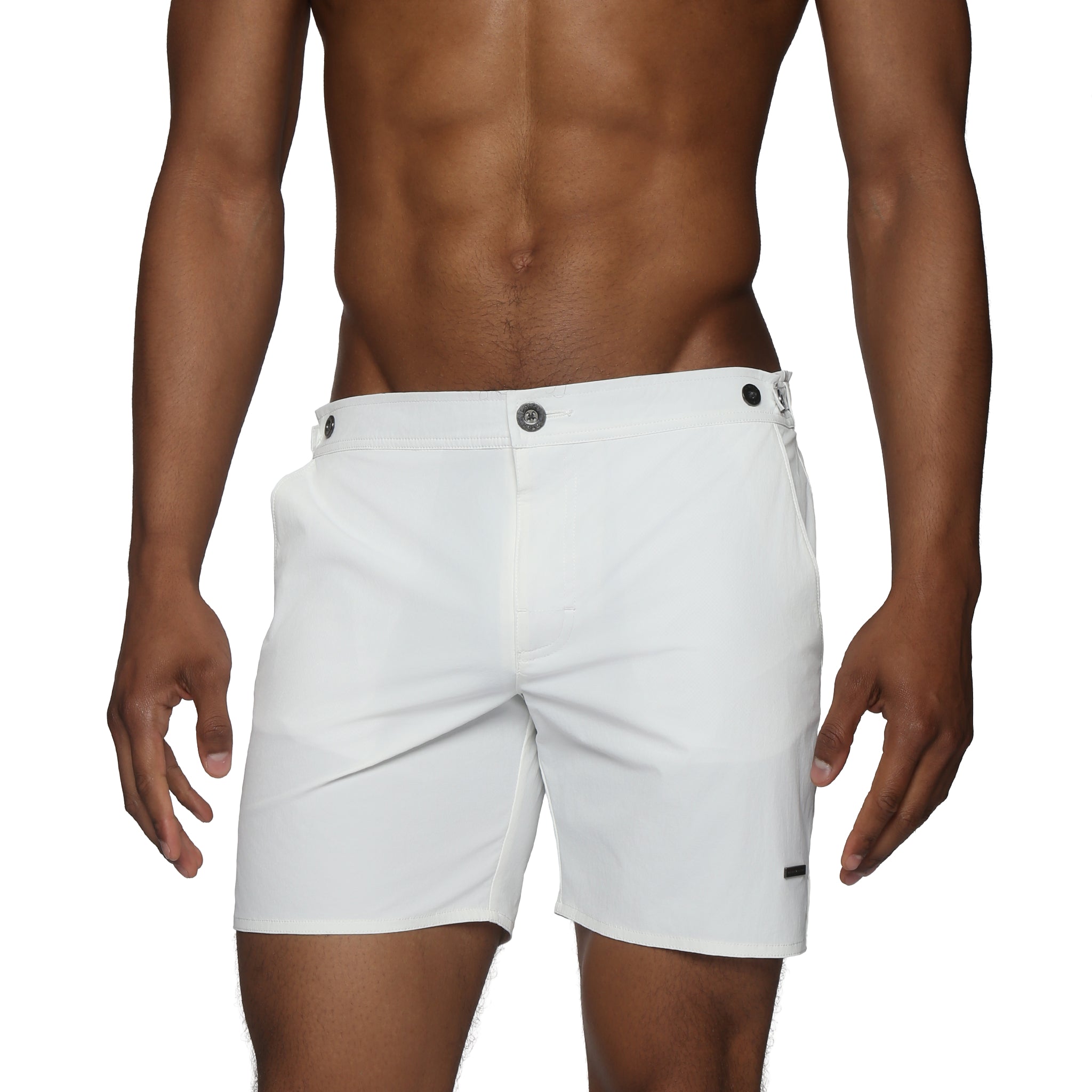 White 6" Catalonia Solid Stretch - Parke & Ronen