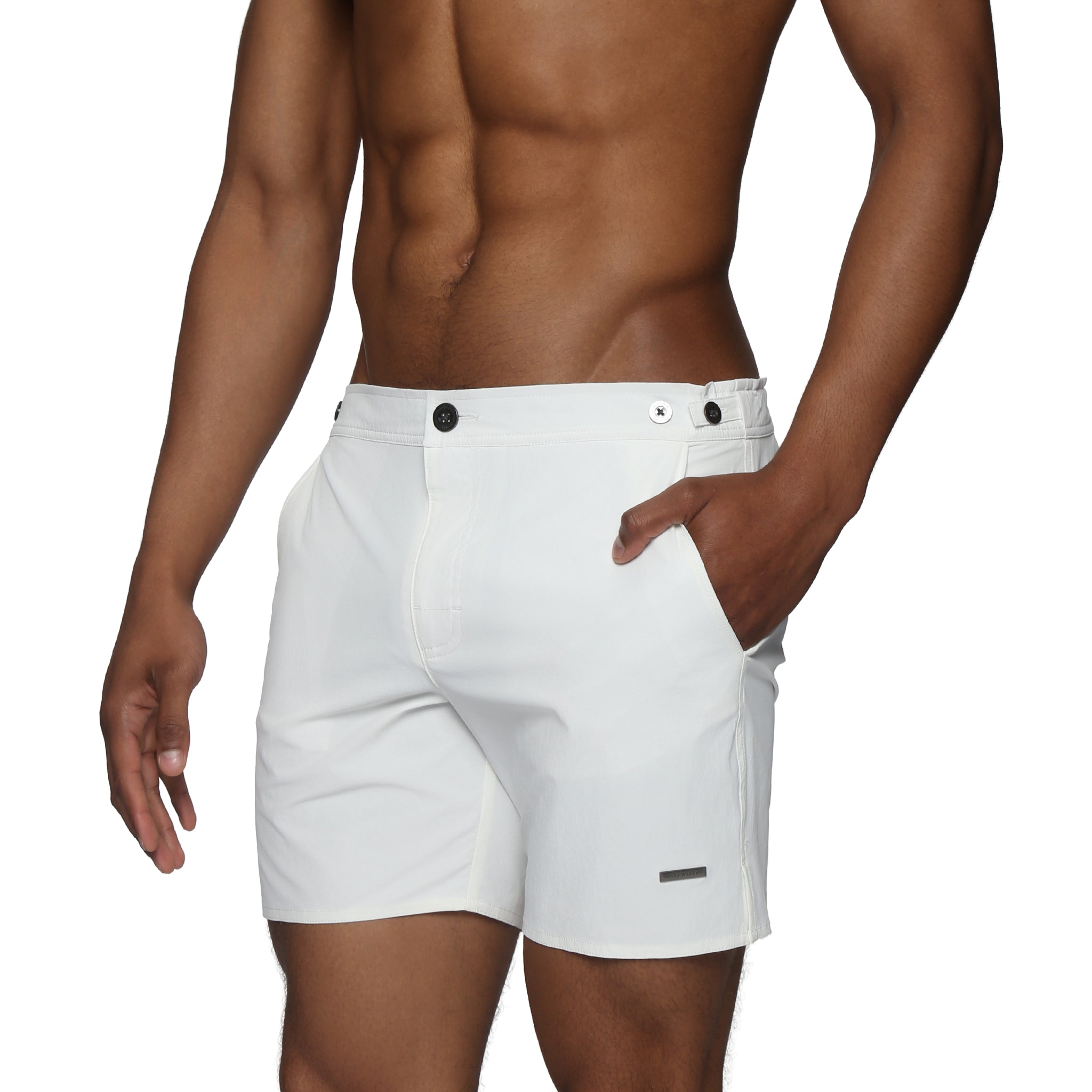 White 6" Catalonia Solid Stretch - Parke & Ronen