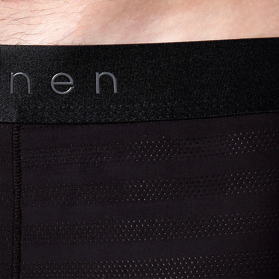 NEW ARRIVAL- Black Nylon Pointelle Low Rise Trunk