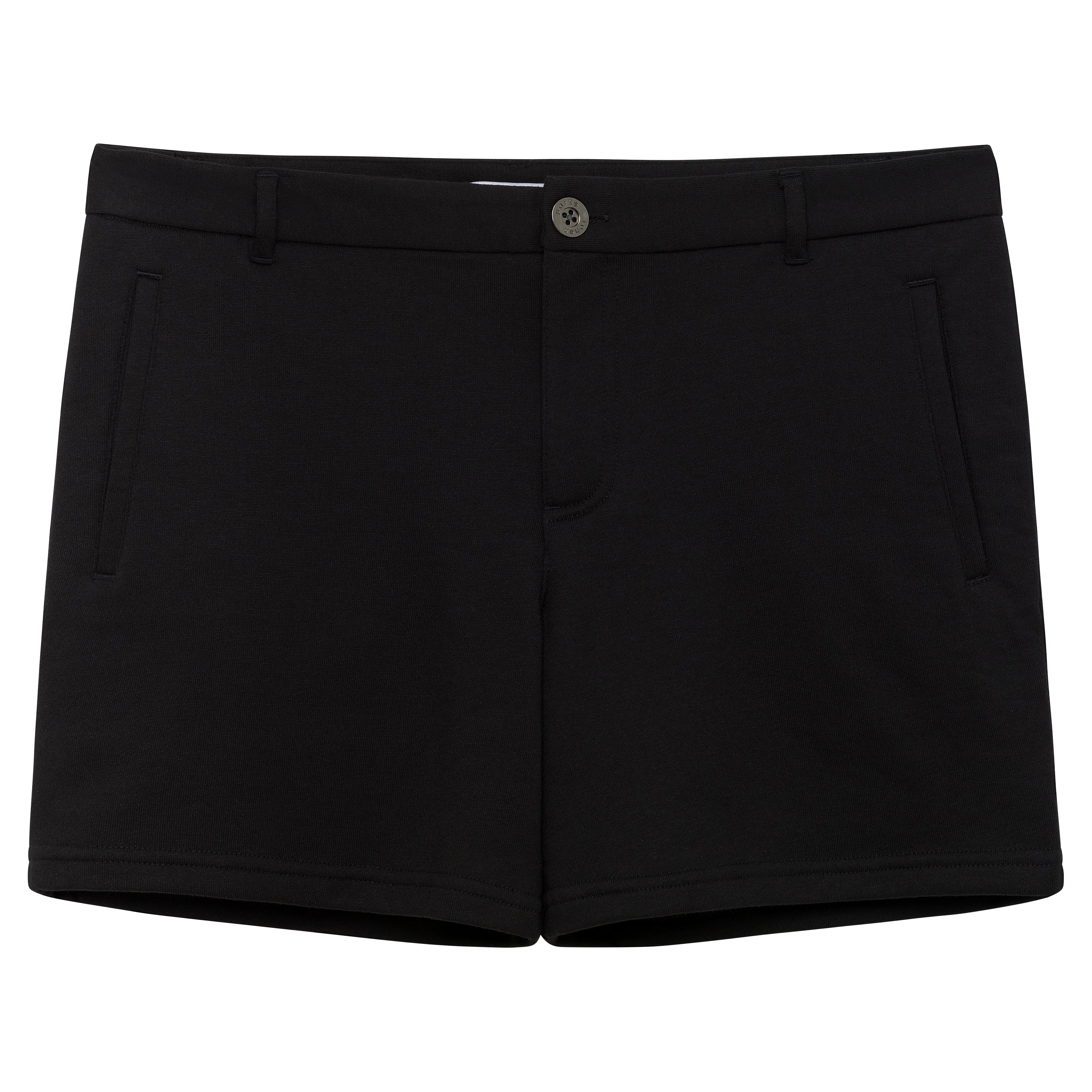 SAVE 50%- Black Terry Solid Knit Holler Short
