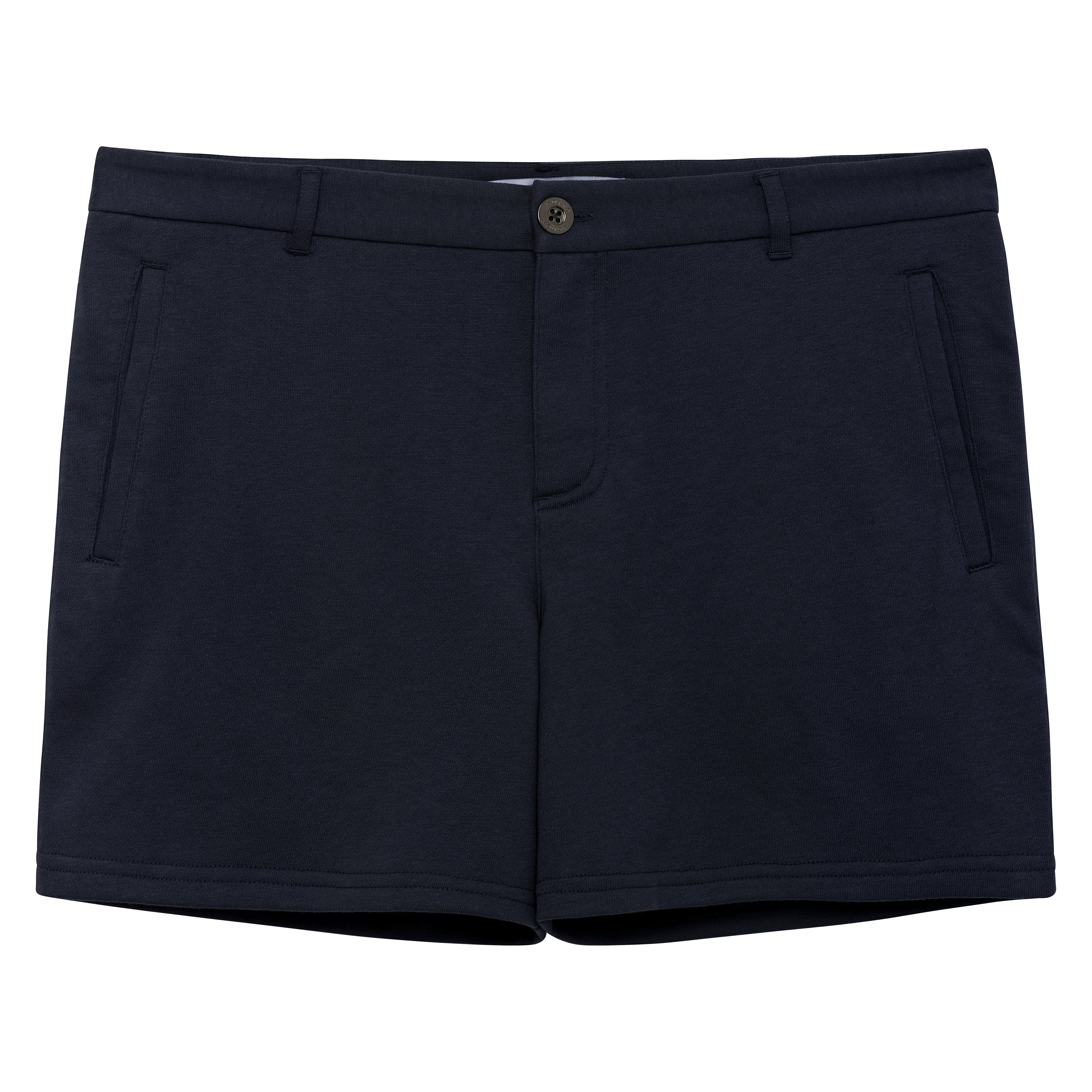 Navy French Terry Solid Knit Holler Short