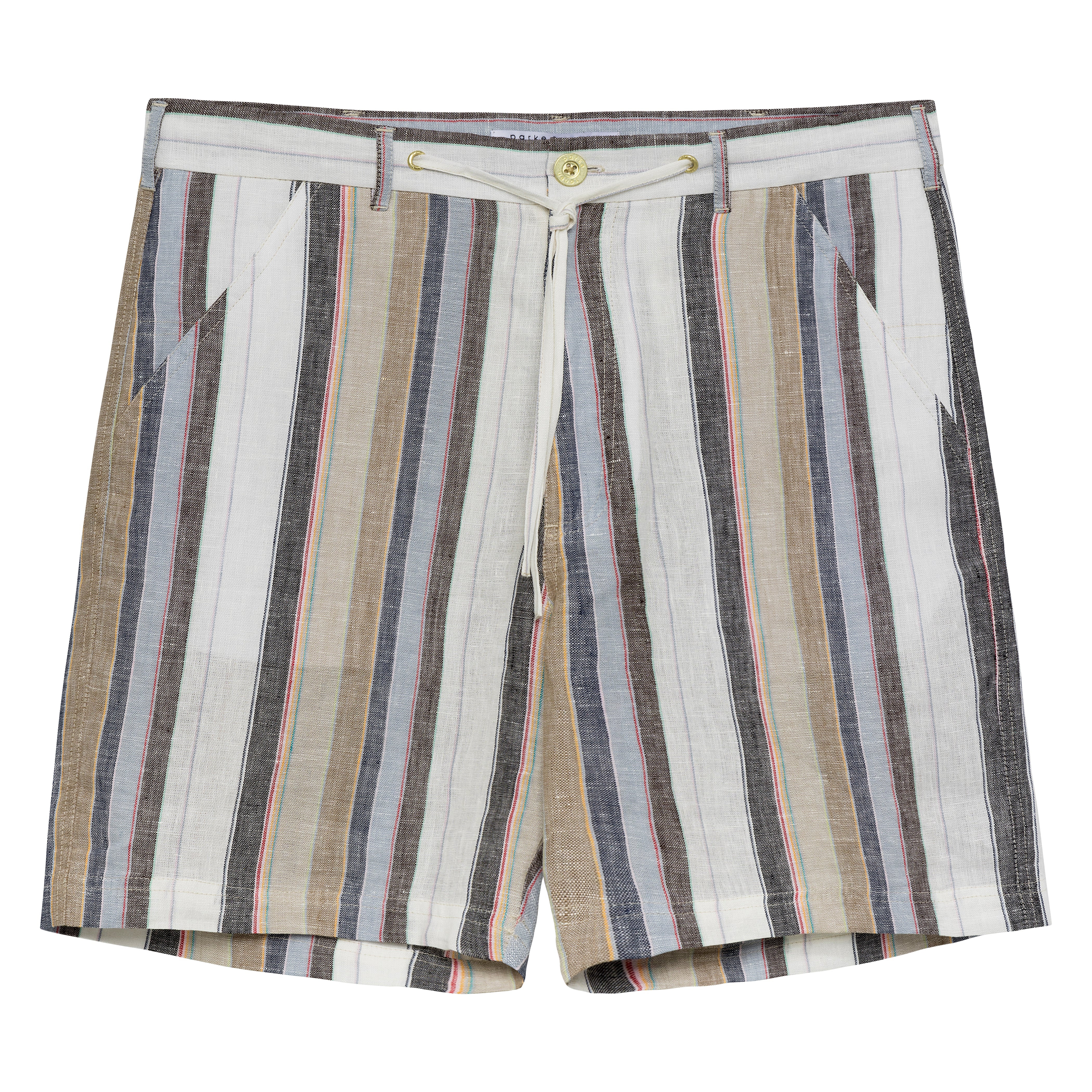 Ivory Umbrella Stripe Beach Short