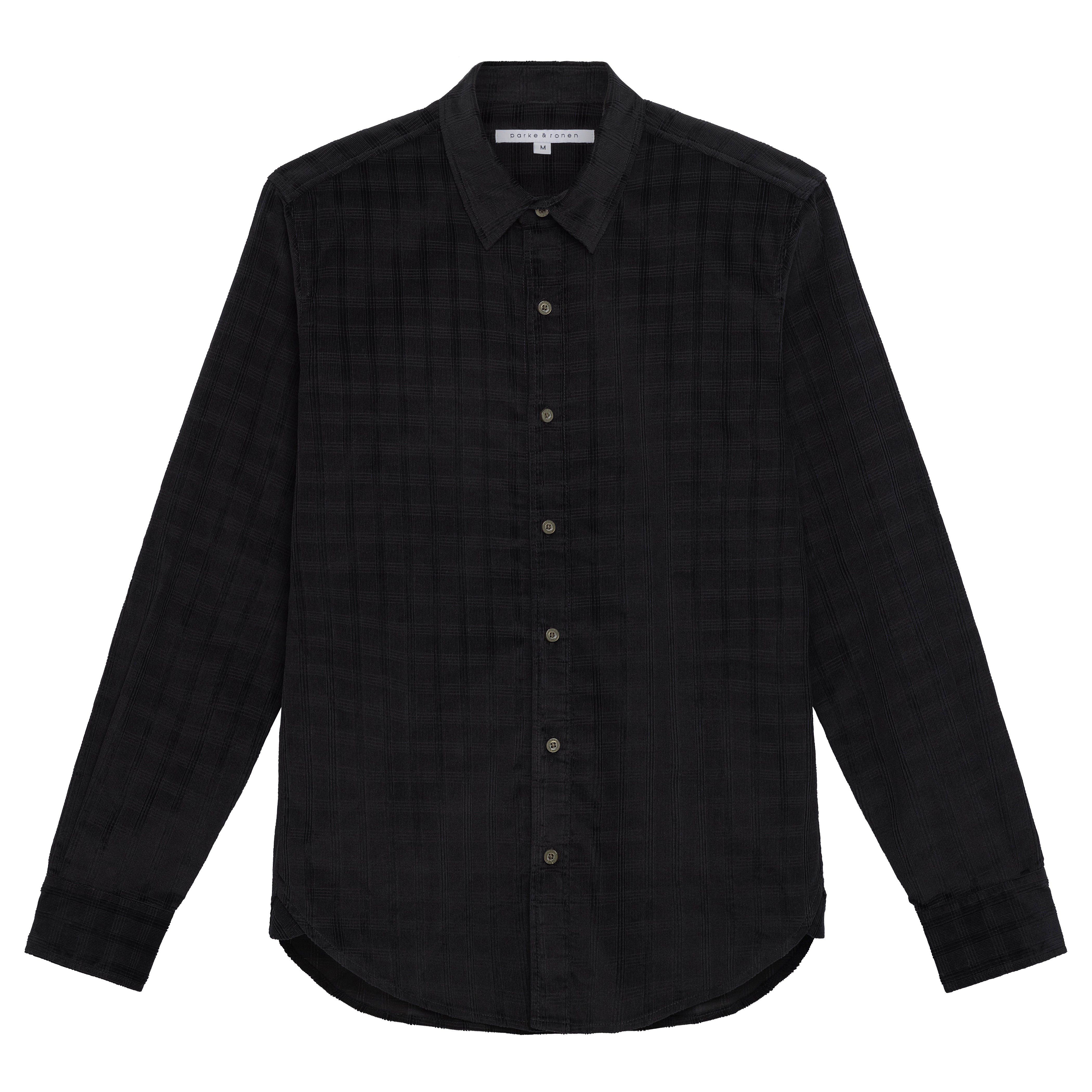 SAVE 70%- Black Corduroy Check Shirt