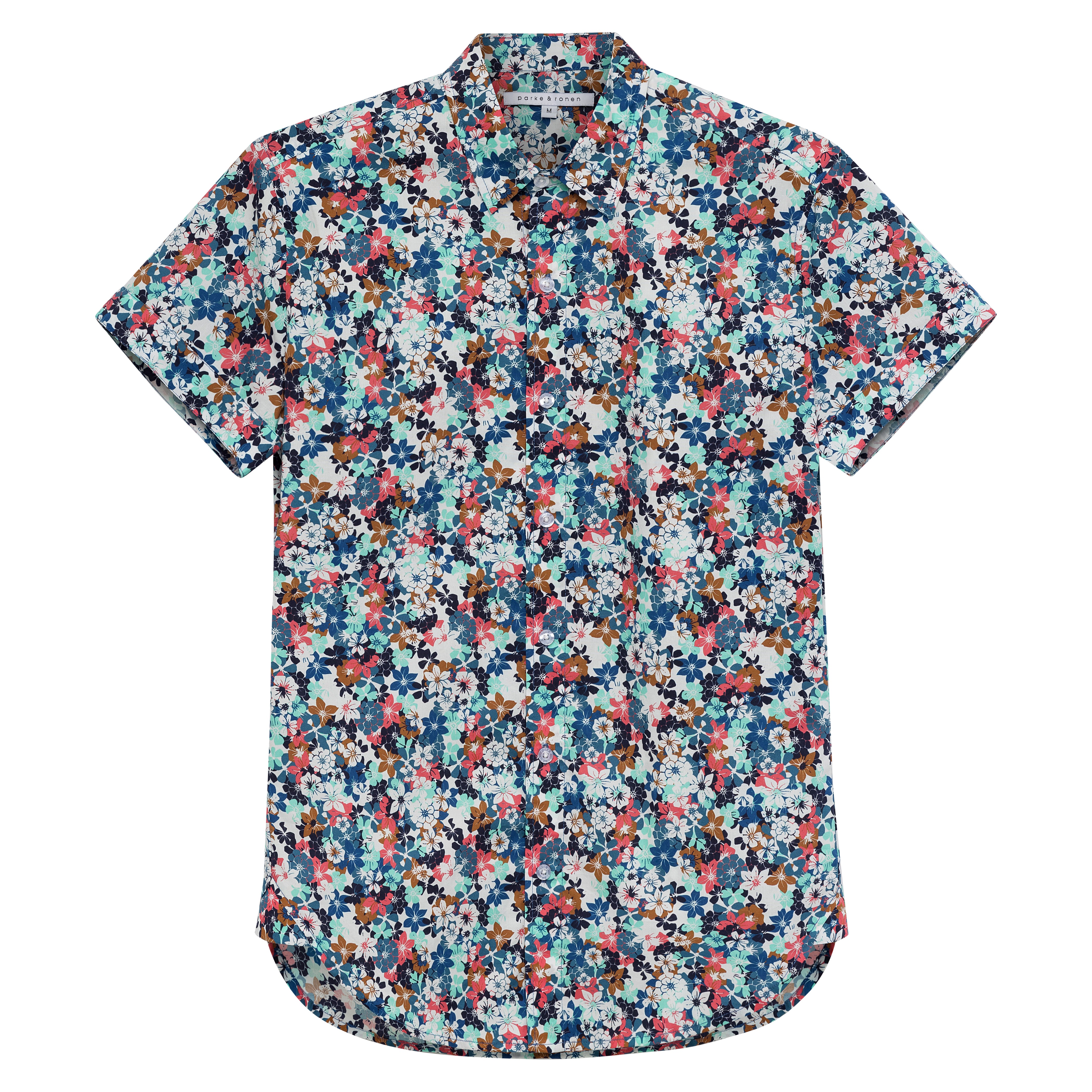 Blue Camelia Print Bal Harbour Shirt