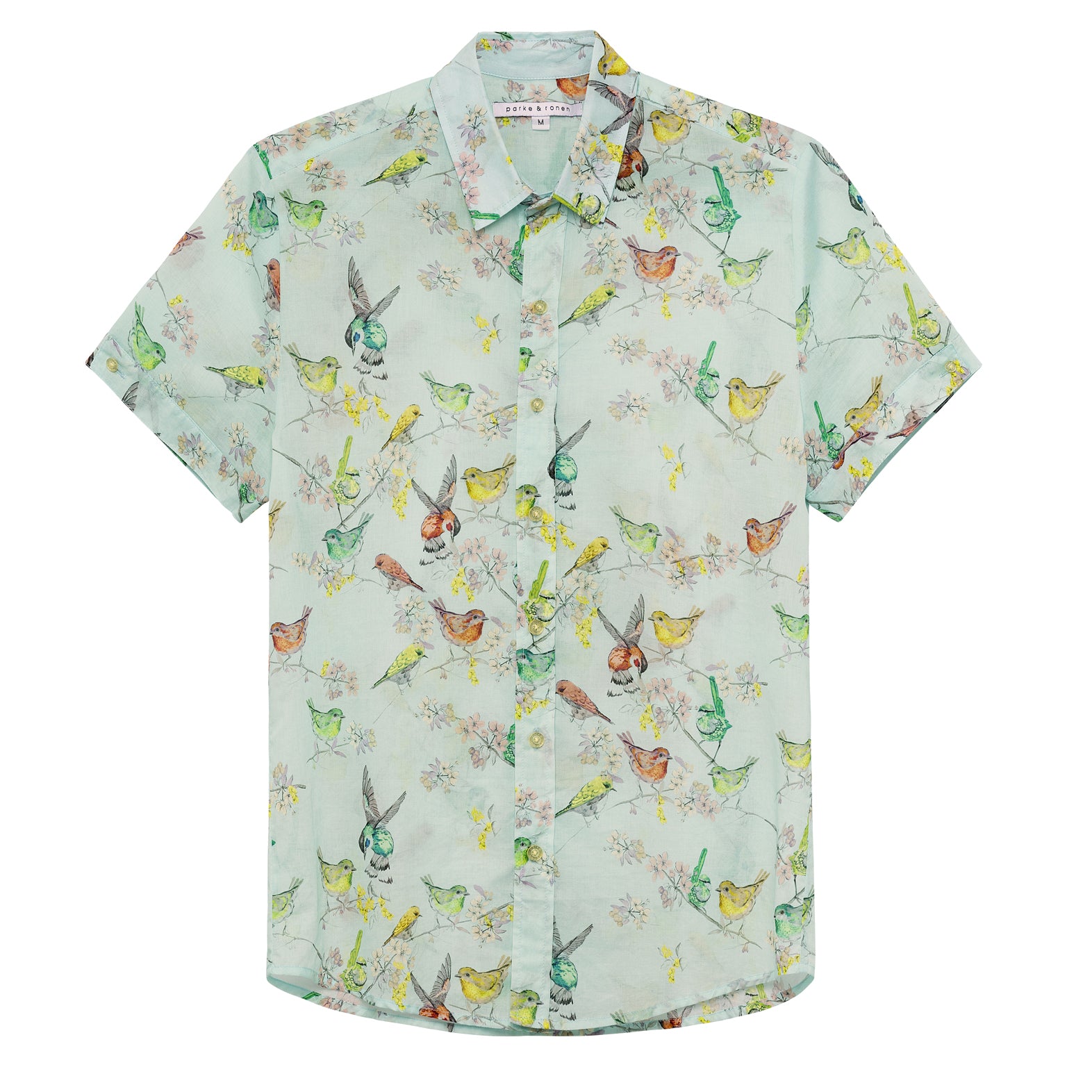 Humming Bird Blue Print Biscayne Shirt