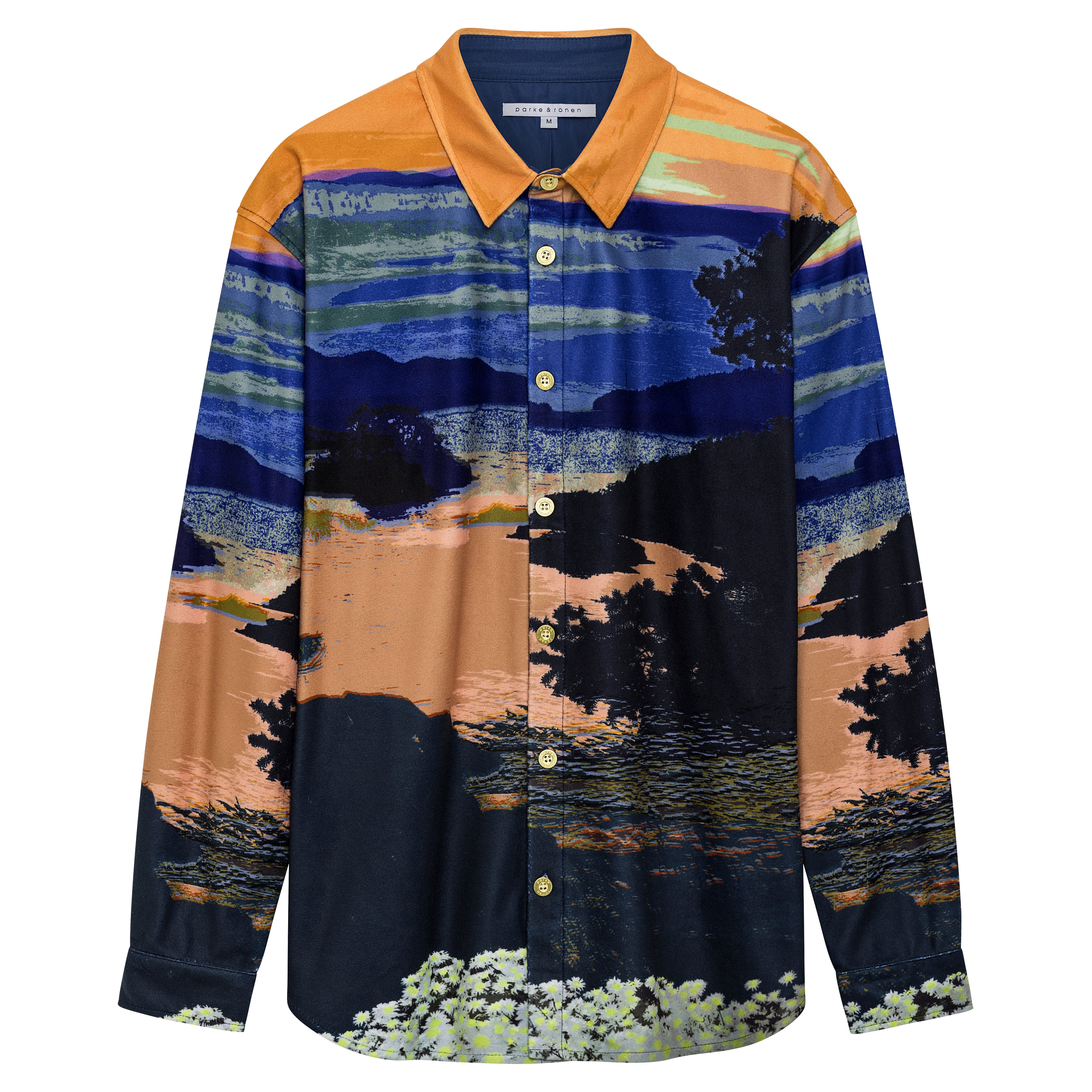 SAVE 70% - Happy Valley Sunset Printed Fleece Work Shirt