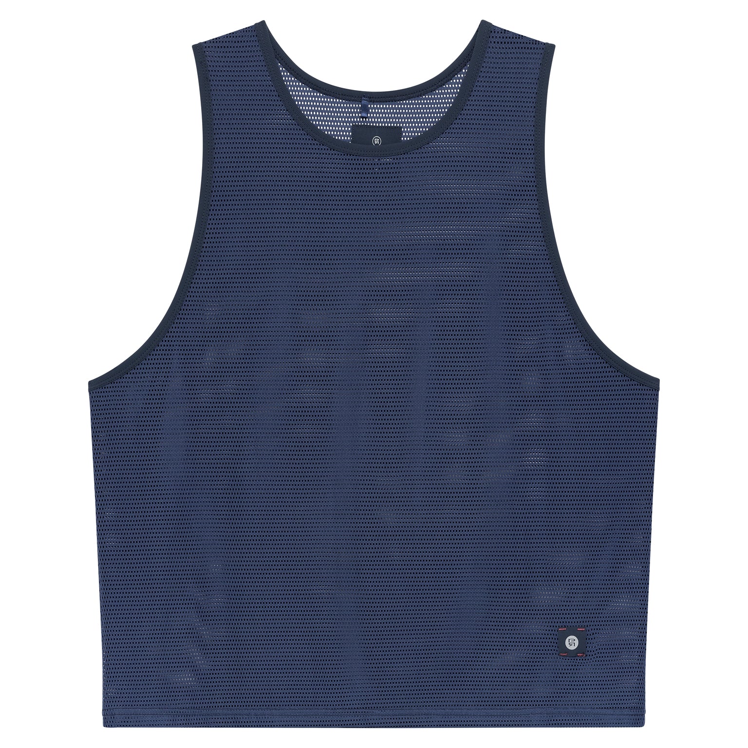 SPRING '24- Baltic Blue Endurance Mesh Crop Muscle Tee