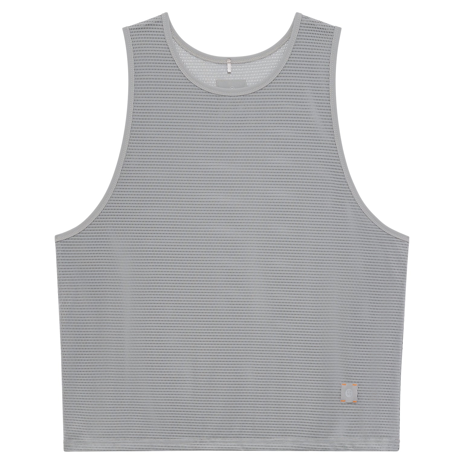 SPRING '24- Titanium Grey Endurance Mesh Crop Muscle Tee